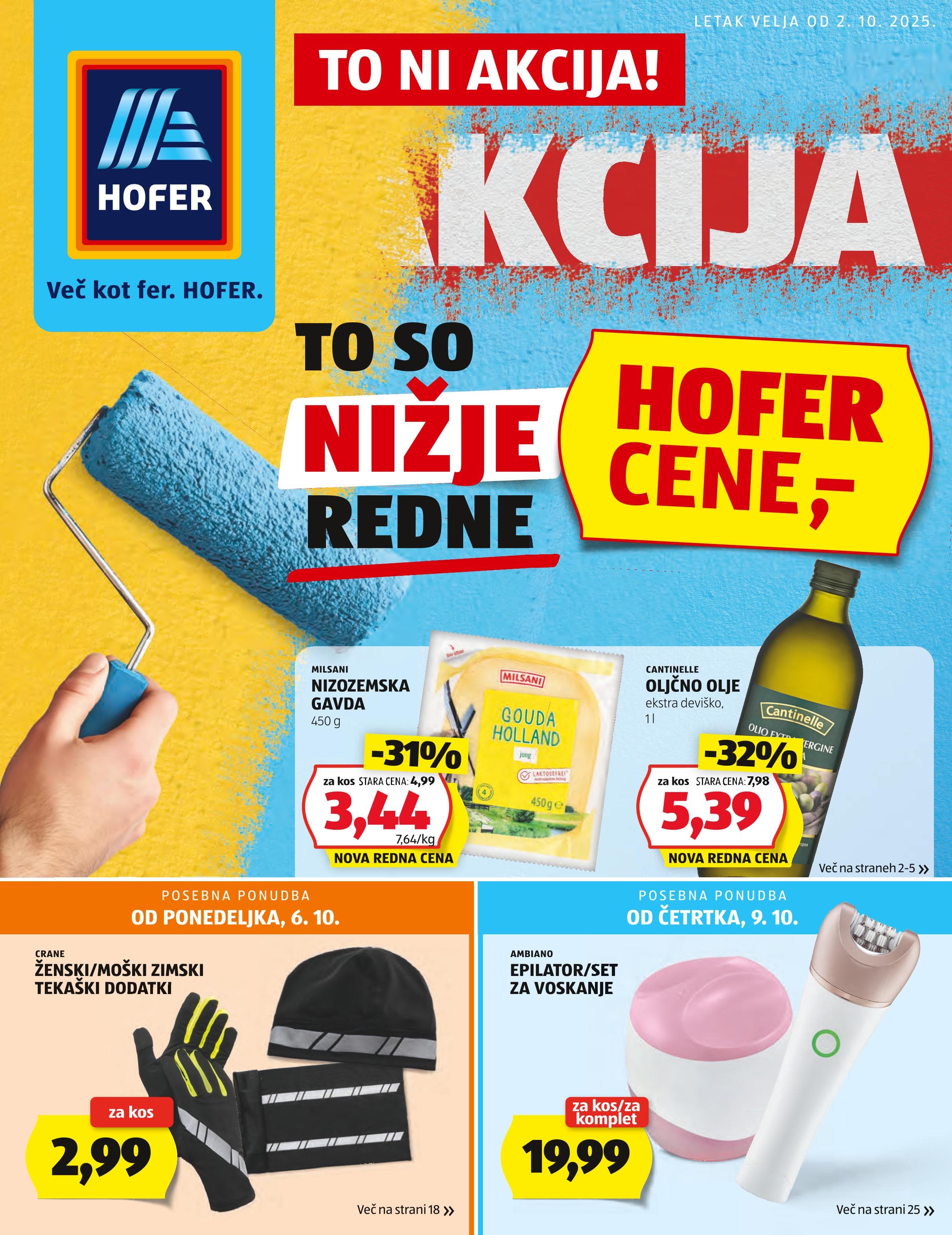 Page from catalog: Hofer cene