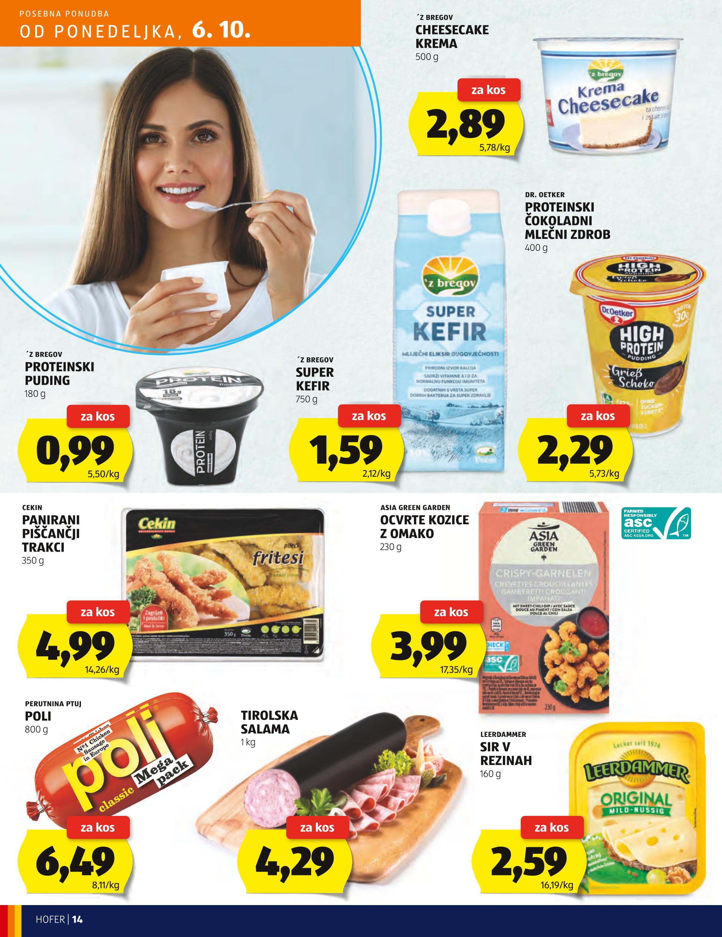 Page from catalog: Hofer cene