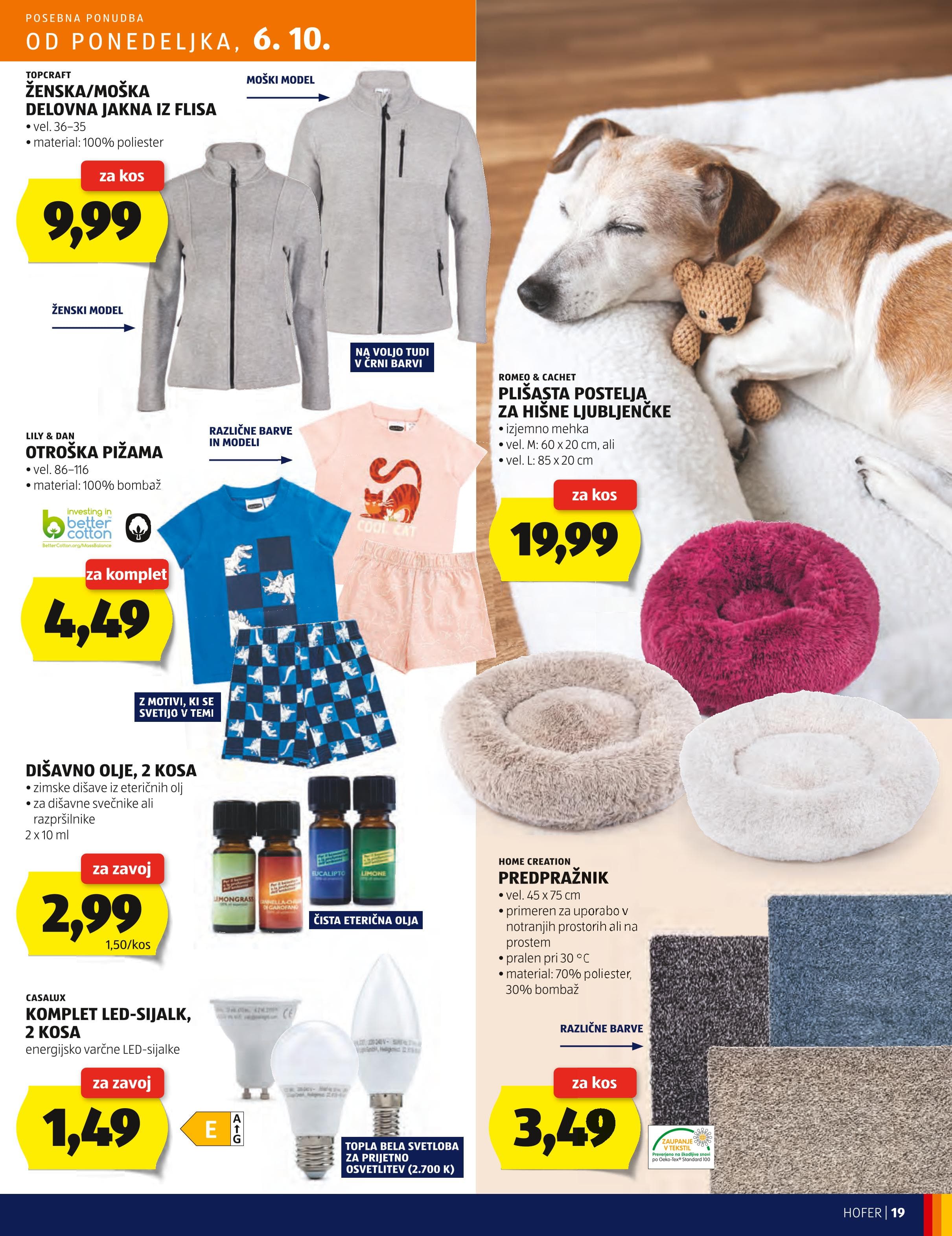 Page from catalog: Hofer cene