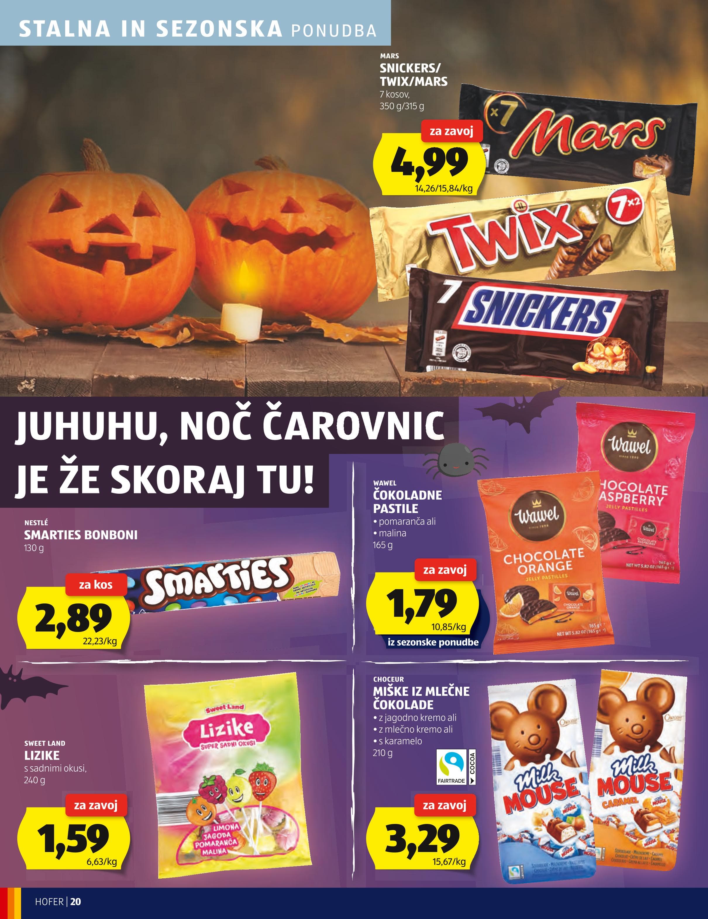 Page from catalog: Hofer cene