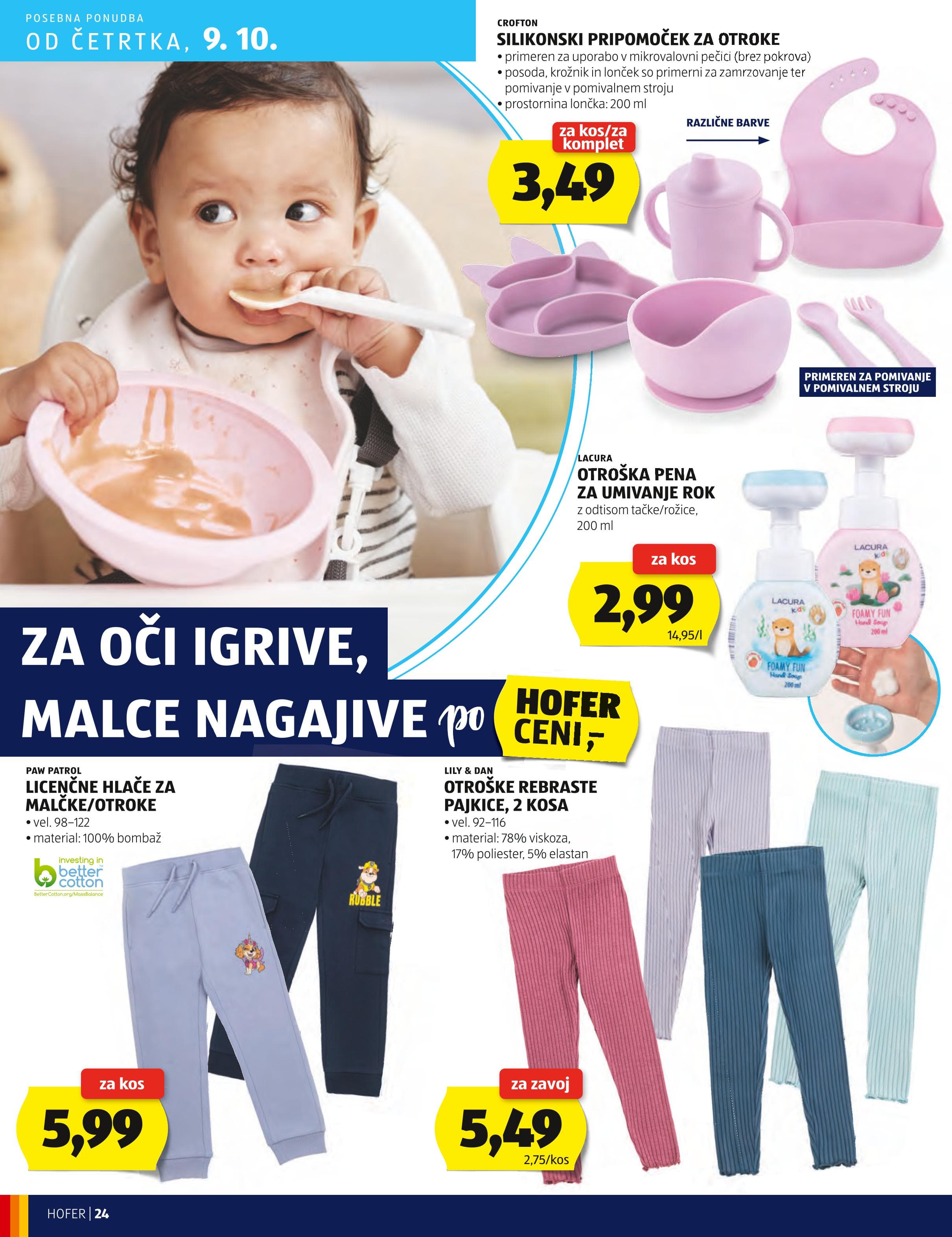 Page from catalog: Hofer cene