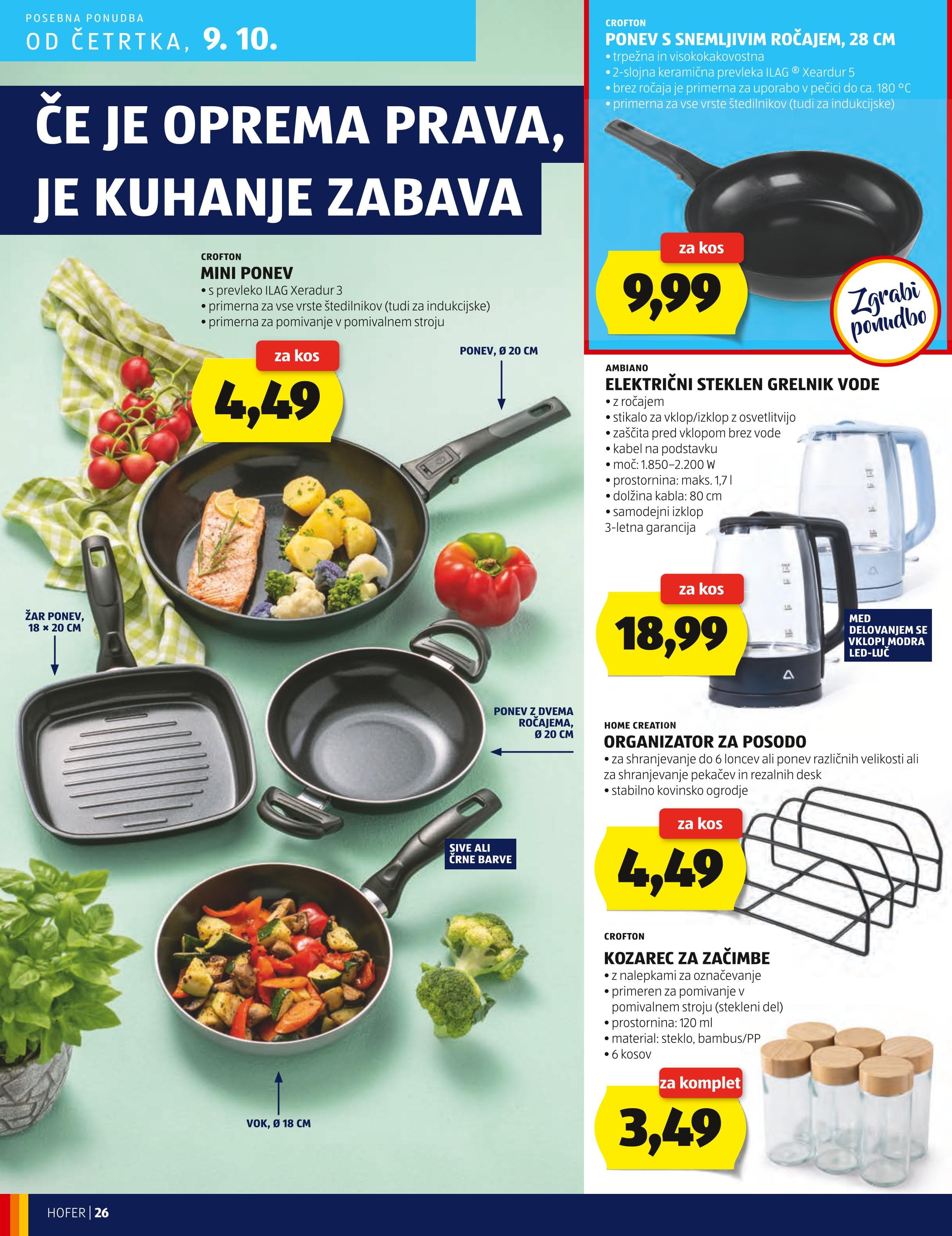 Page from catalog: Hofer cene