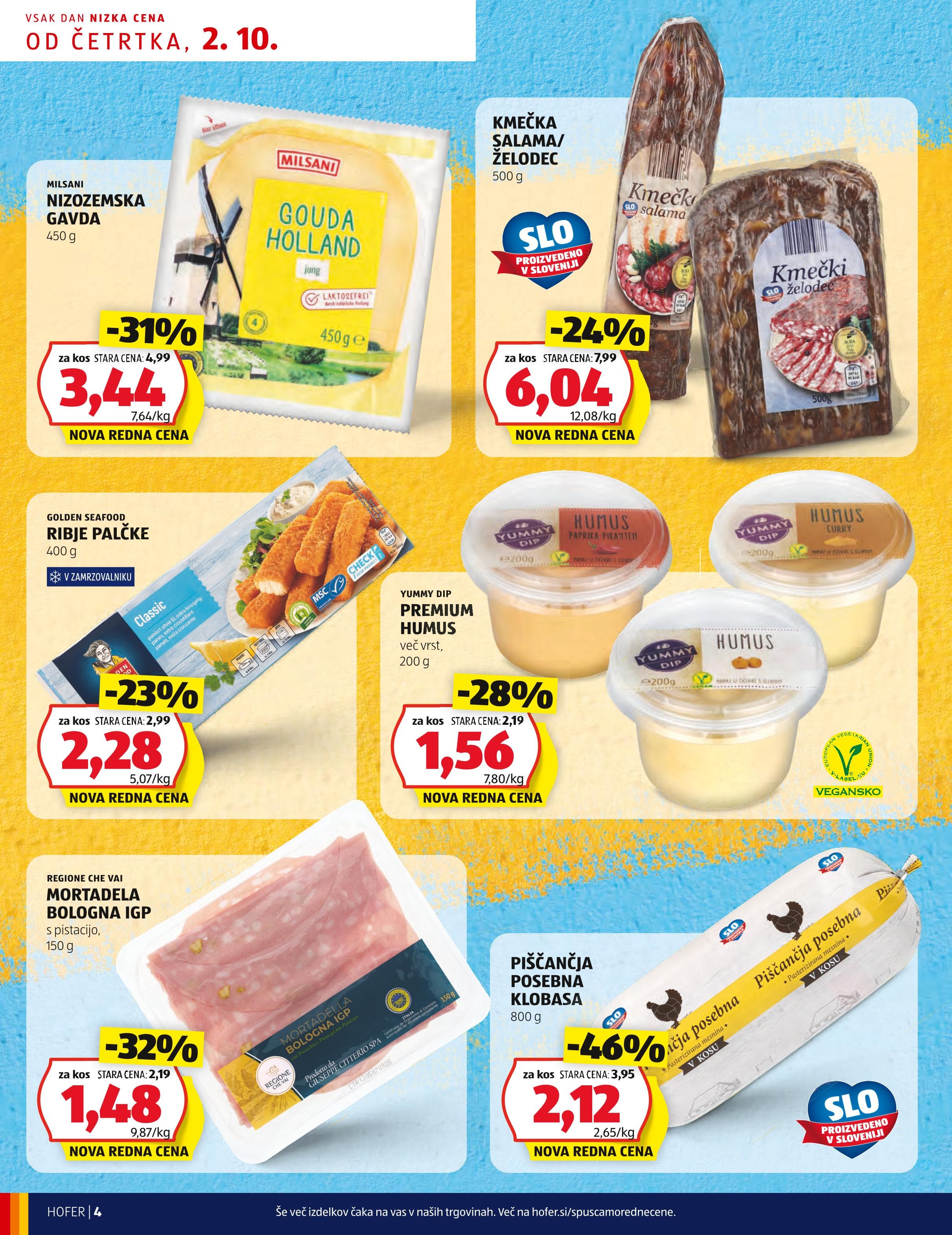 Page from catalog: Hofer cene