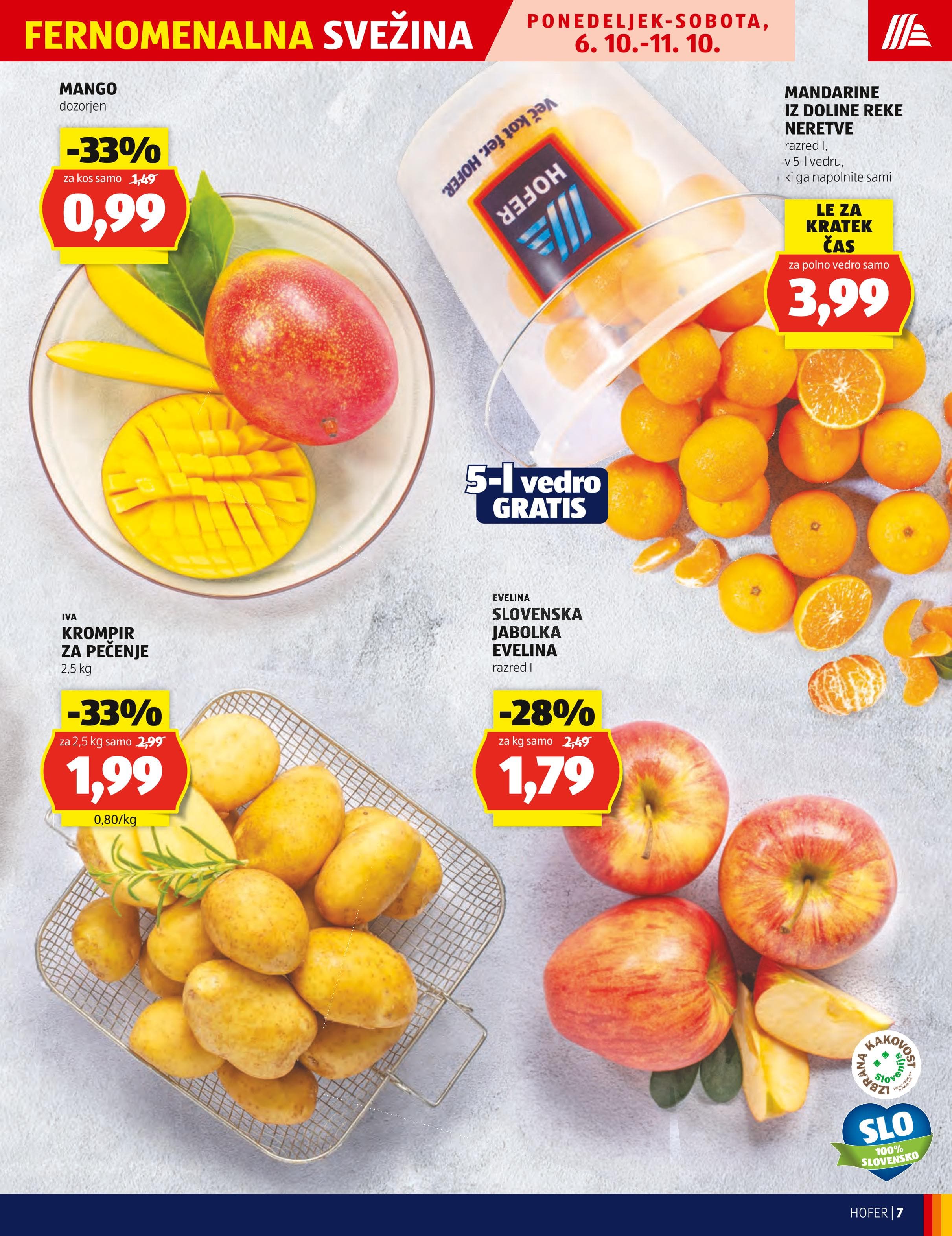 Page from catalog: Hofer cene