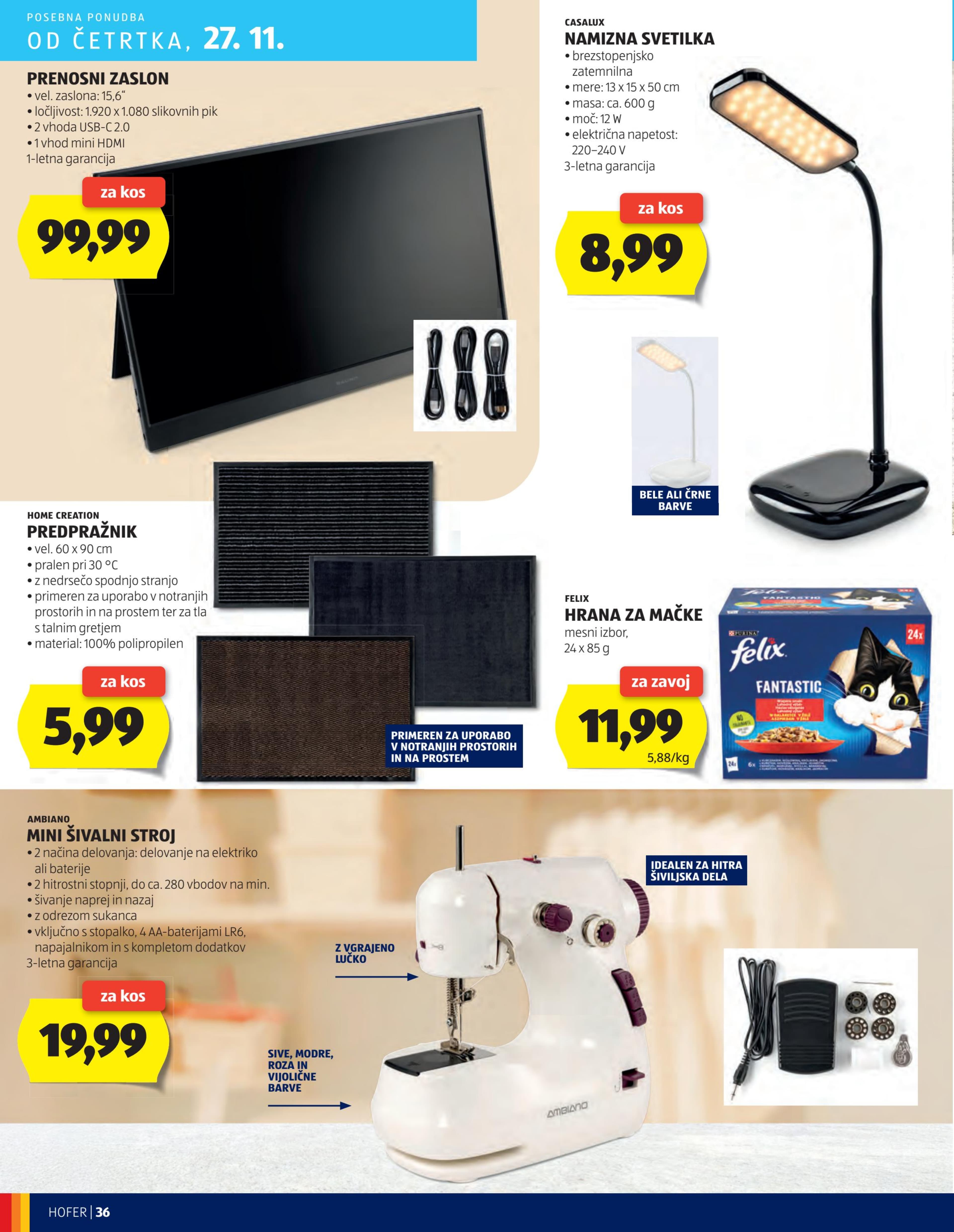Stran 36. Hofer kataloga - Akcije od 20.11. do 29.11.2025.