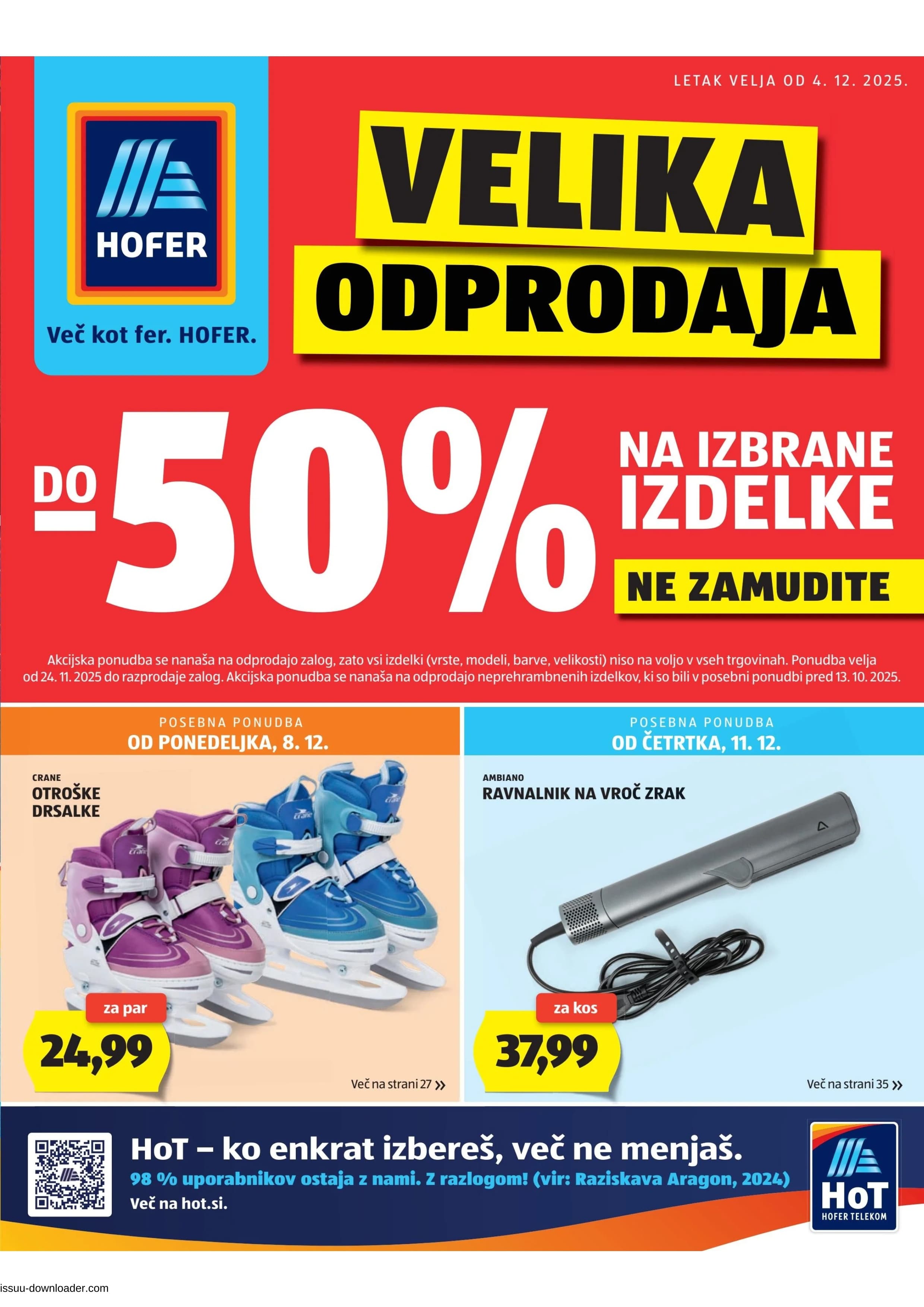 Stran 1. Hofer kataloga - Akcije od 04.12. do 13.12.2025.