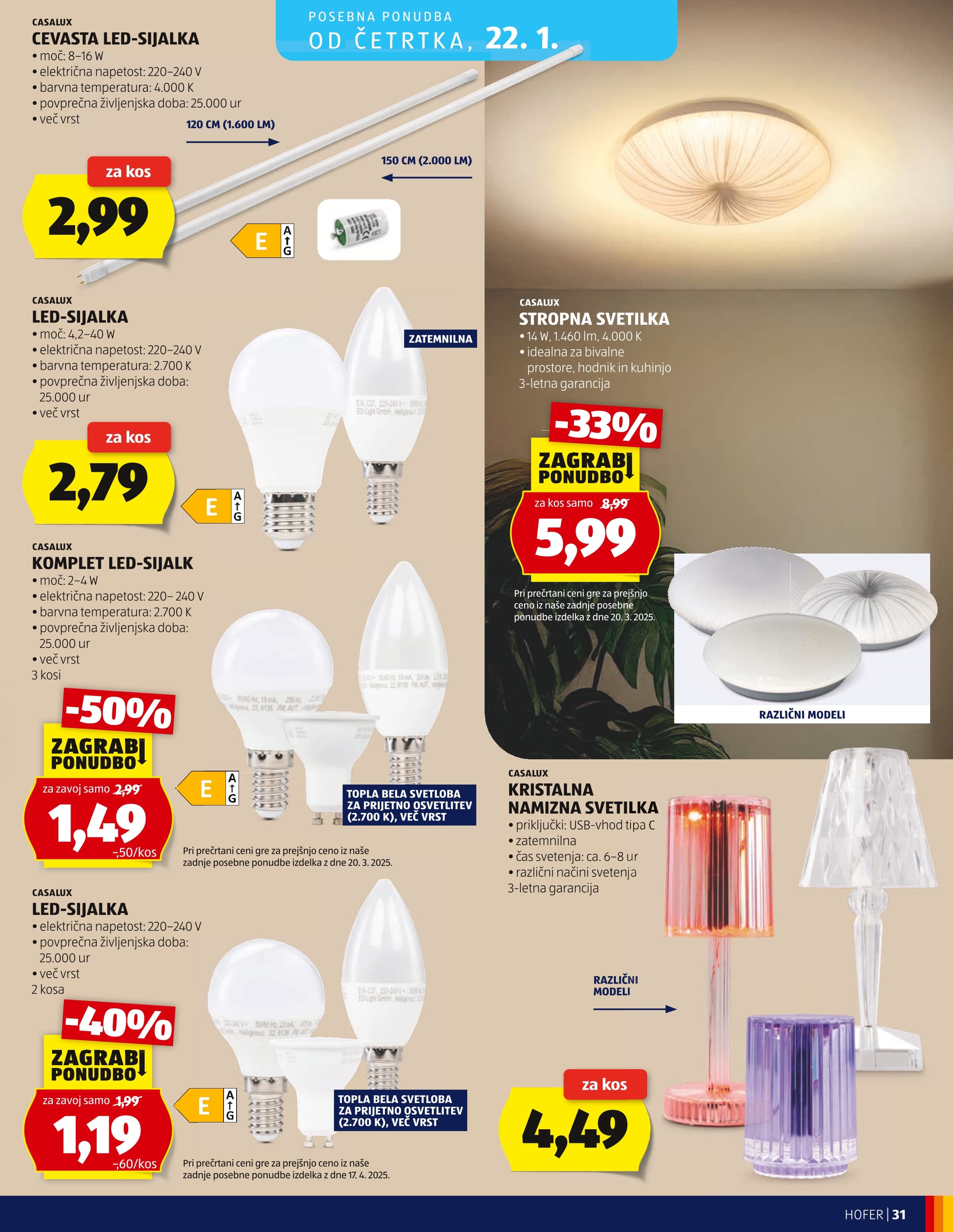 Stran 31. Hofer kataloga - Akcijska ponudba