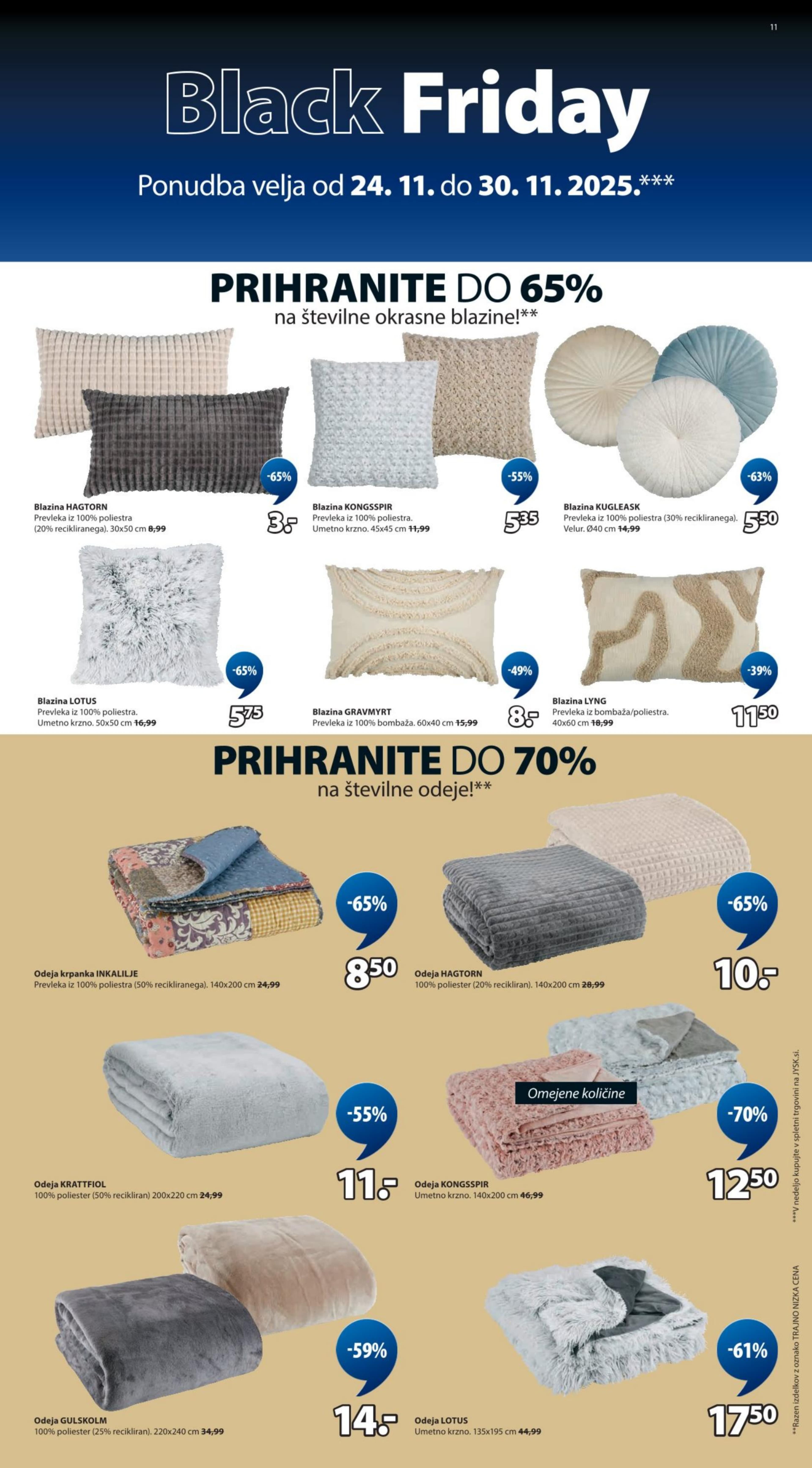 Stran 11. Jysk kataloga - Akcije od 24.11. do 30.11.2025.