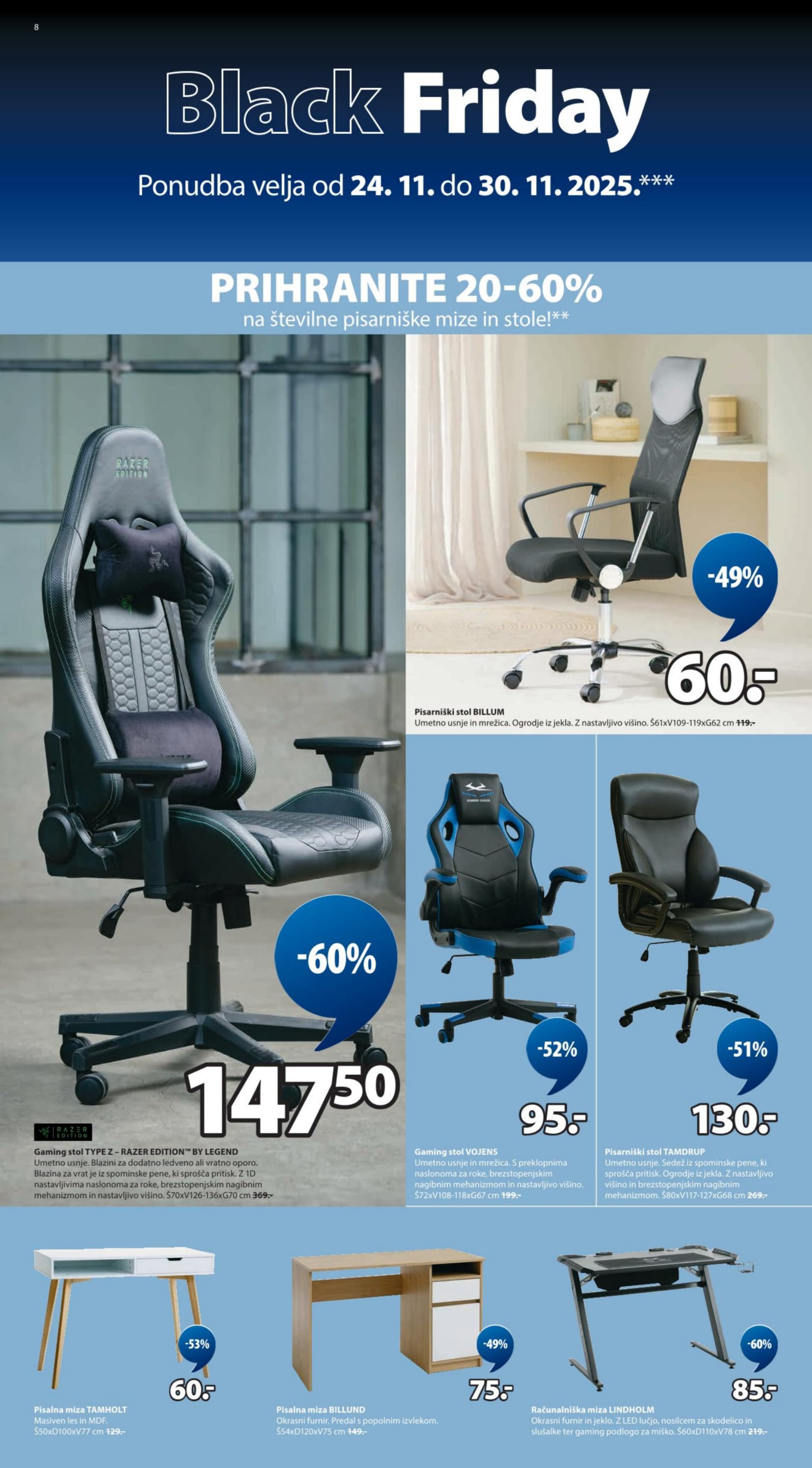 Stran 8. Jysk kataloga - Akcije od 24.11. do 30.11.2025.