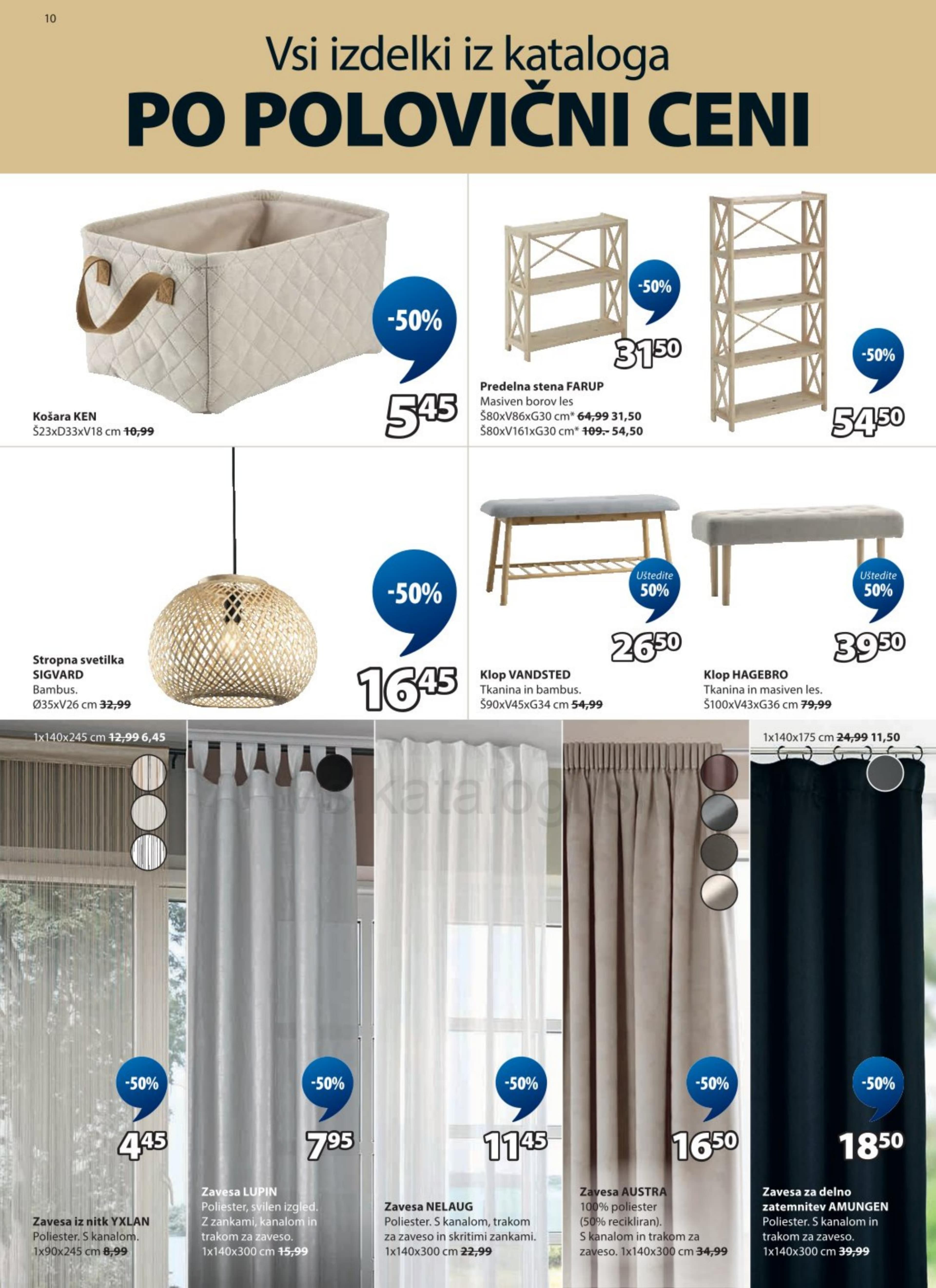 Stran 10. Jysk kataloga - Vsi izdelki po polovični ceni