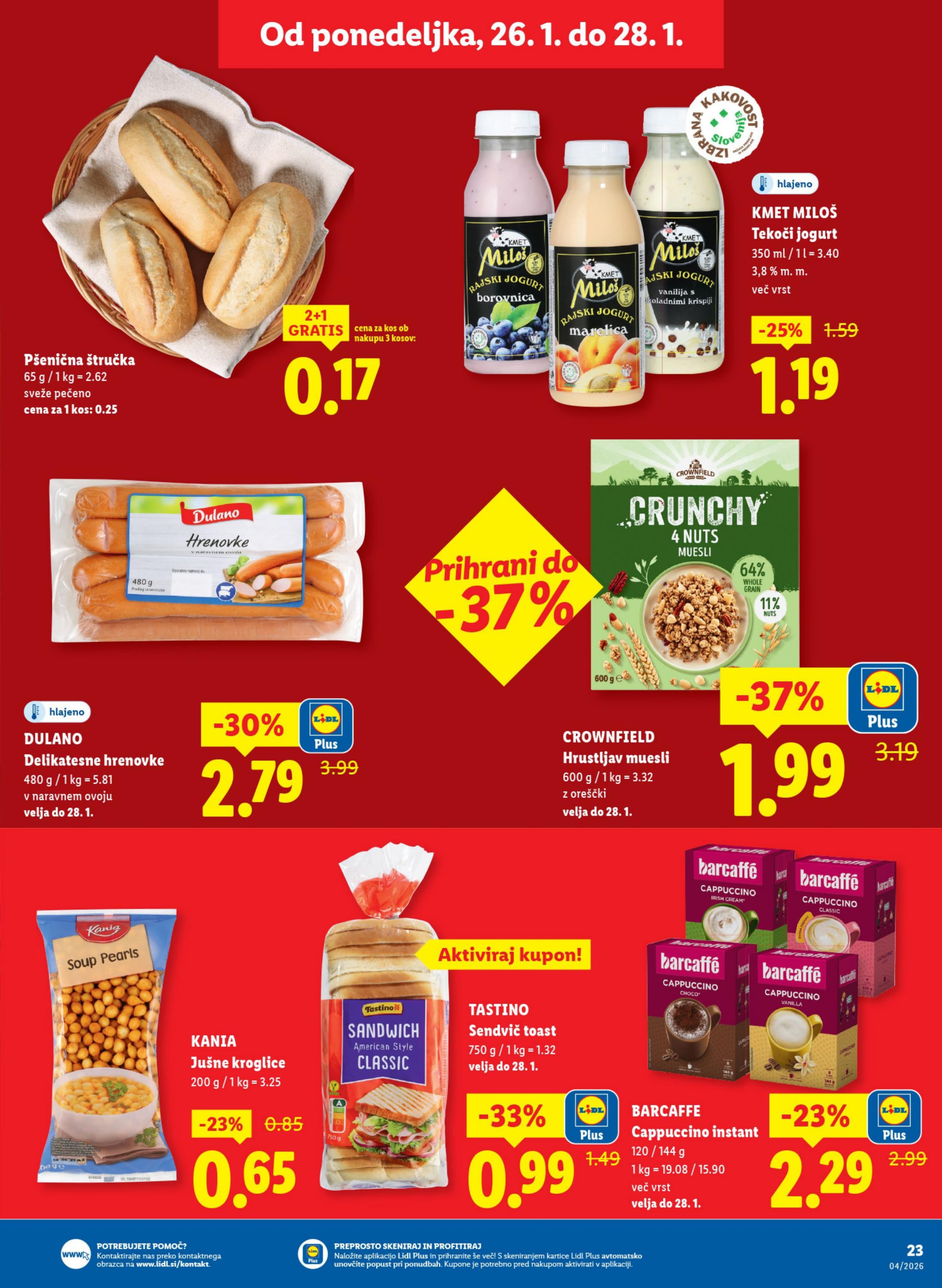 Stran 19. Lidl kataloga - Akcija živila