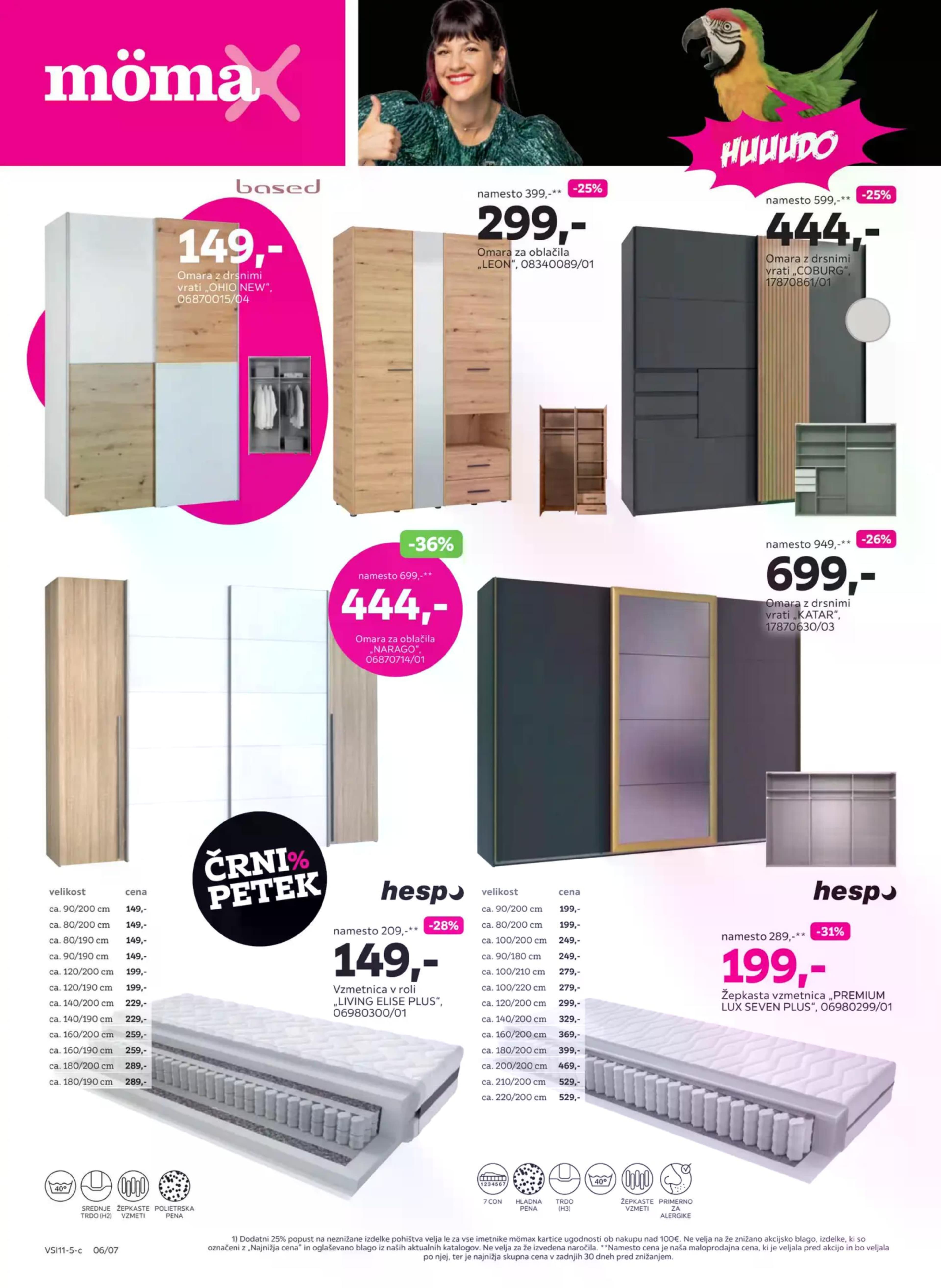 Page from catalog: Do 50% na pohištvo