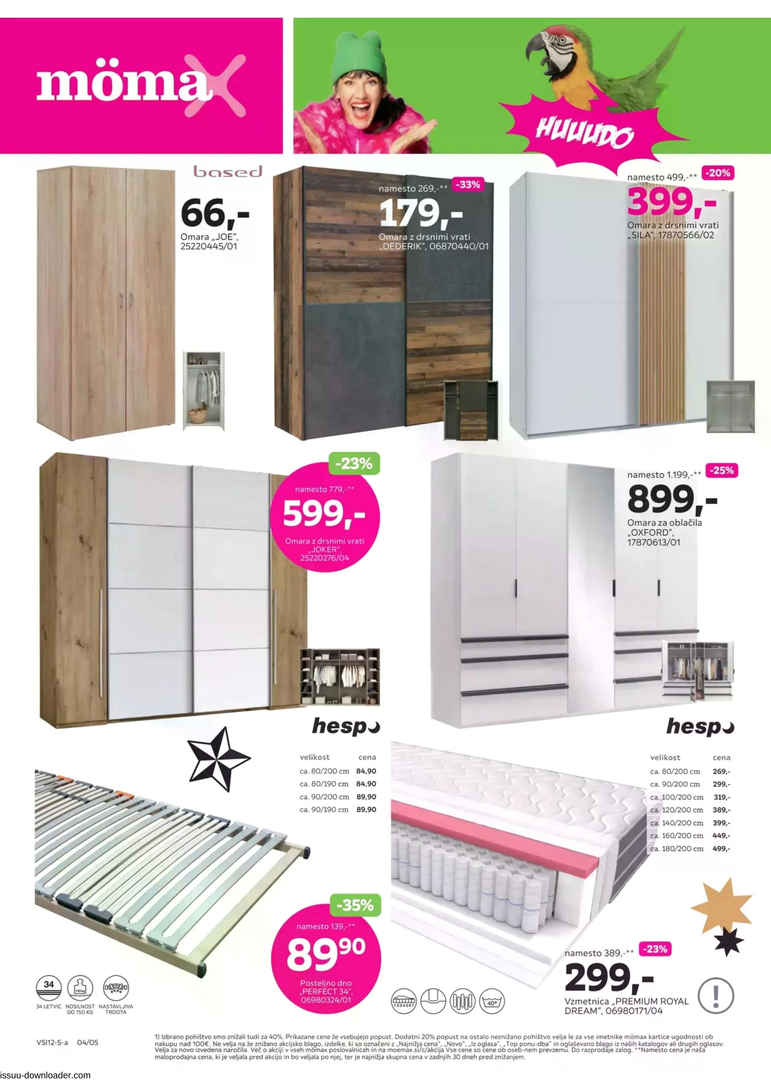 Page from catalog: Do -40% popust na izbrano pohištvo