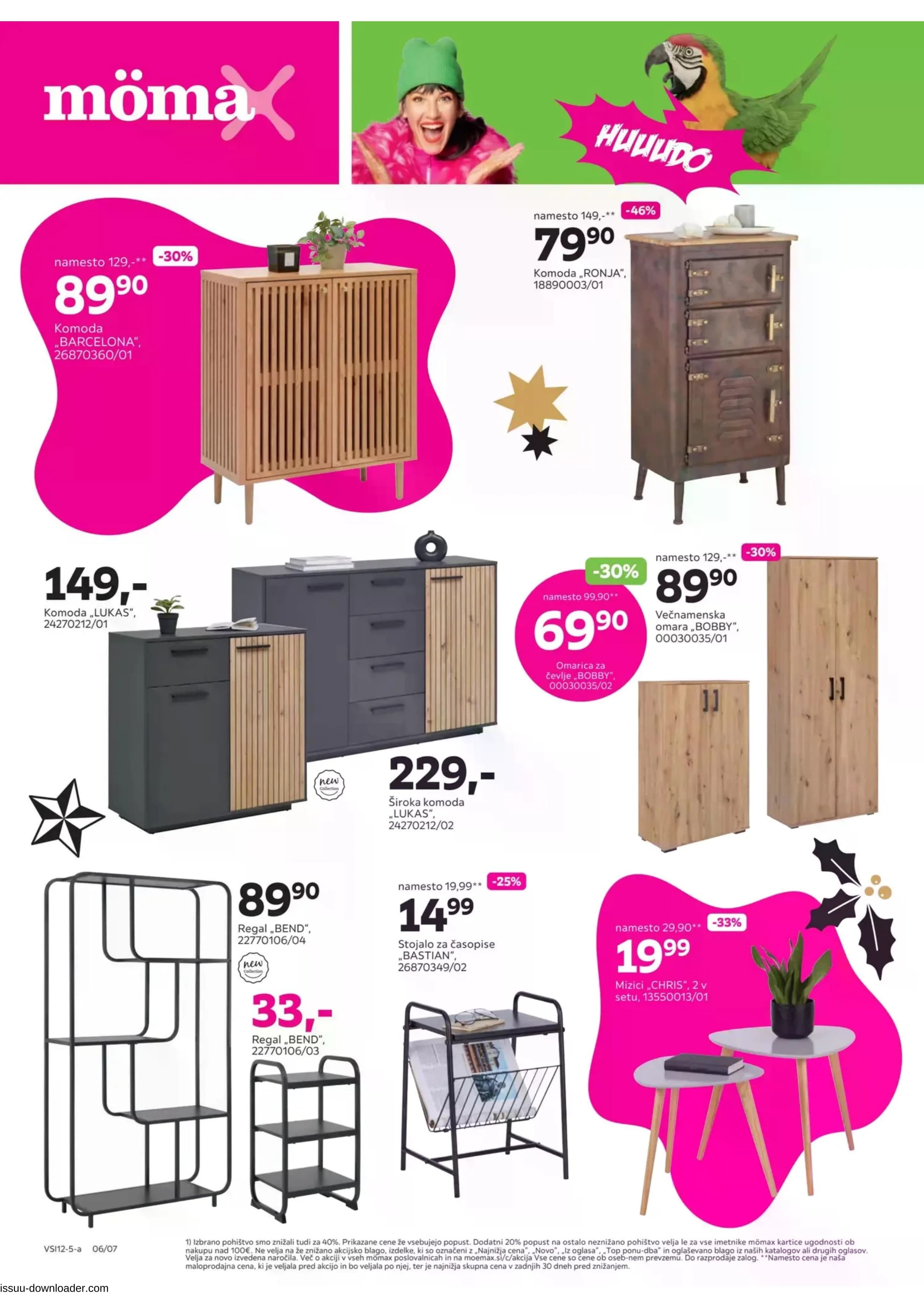 Page from catalog: Do -40% popust na izbrano pohištvo