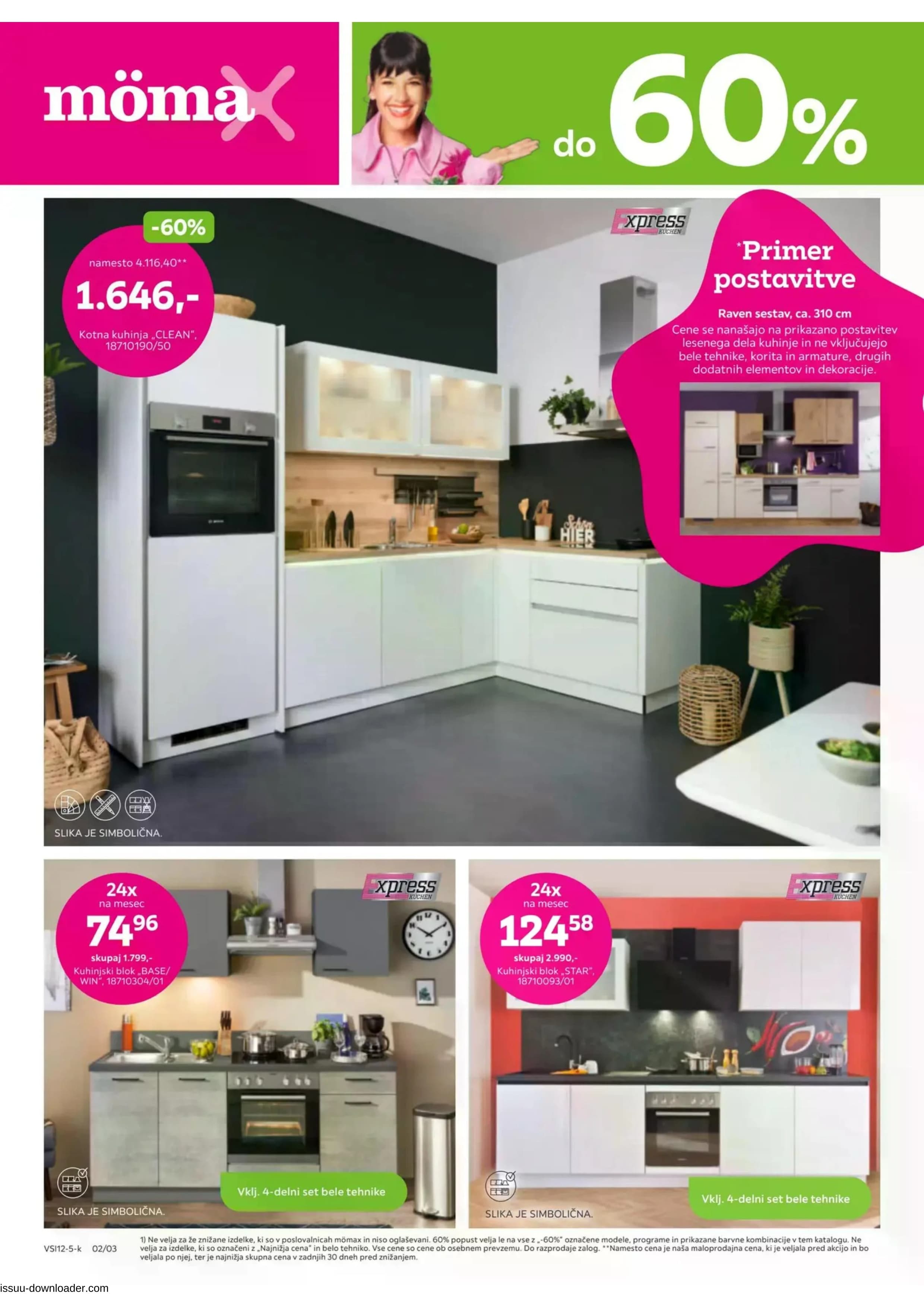 Page from catalog: Do -60% na izbrane kuhinje po naročilu 