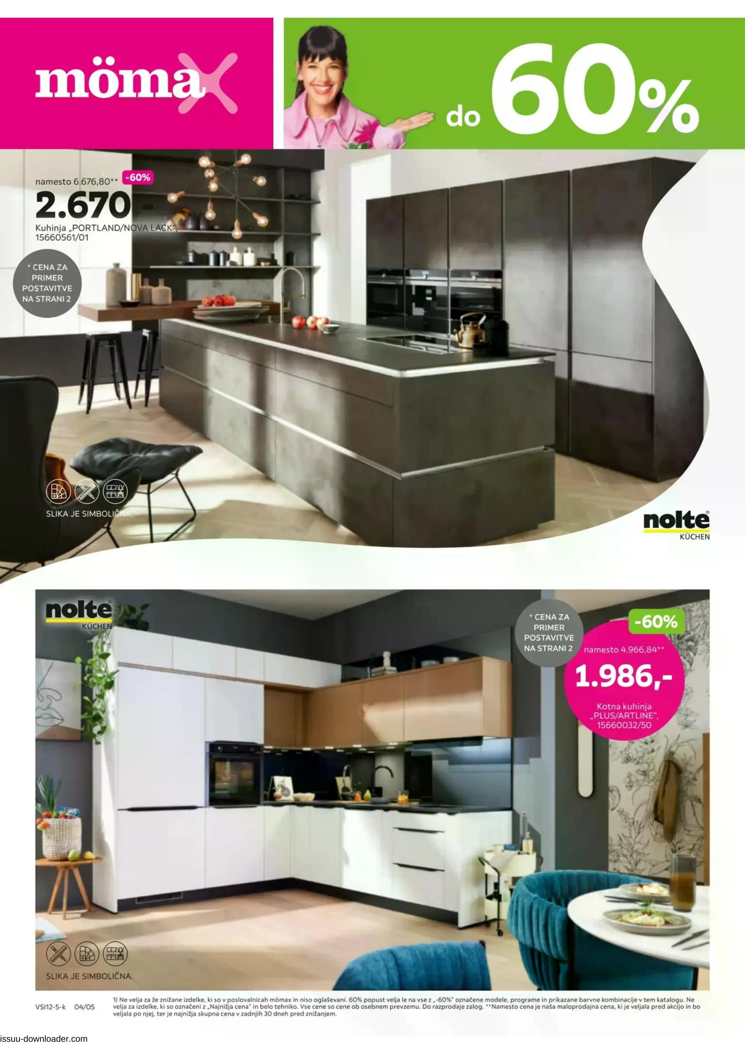 Page from catalog: Do -60% na izbrane kuhinje po naročilu 