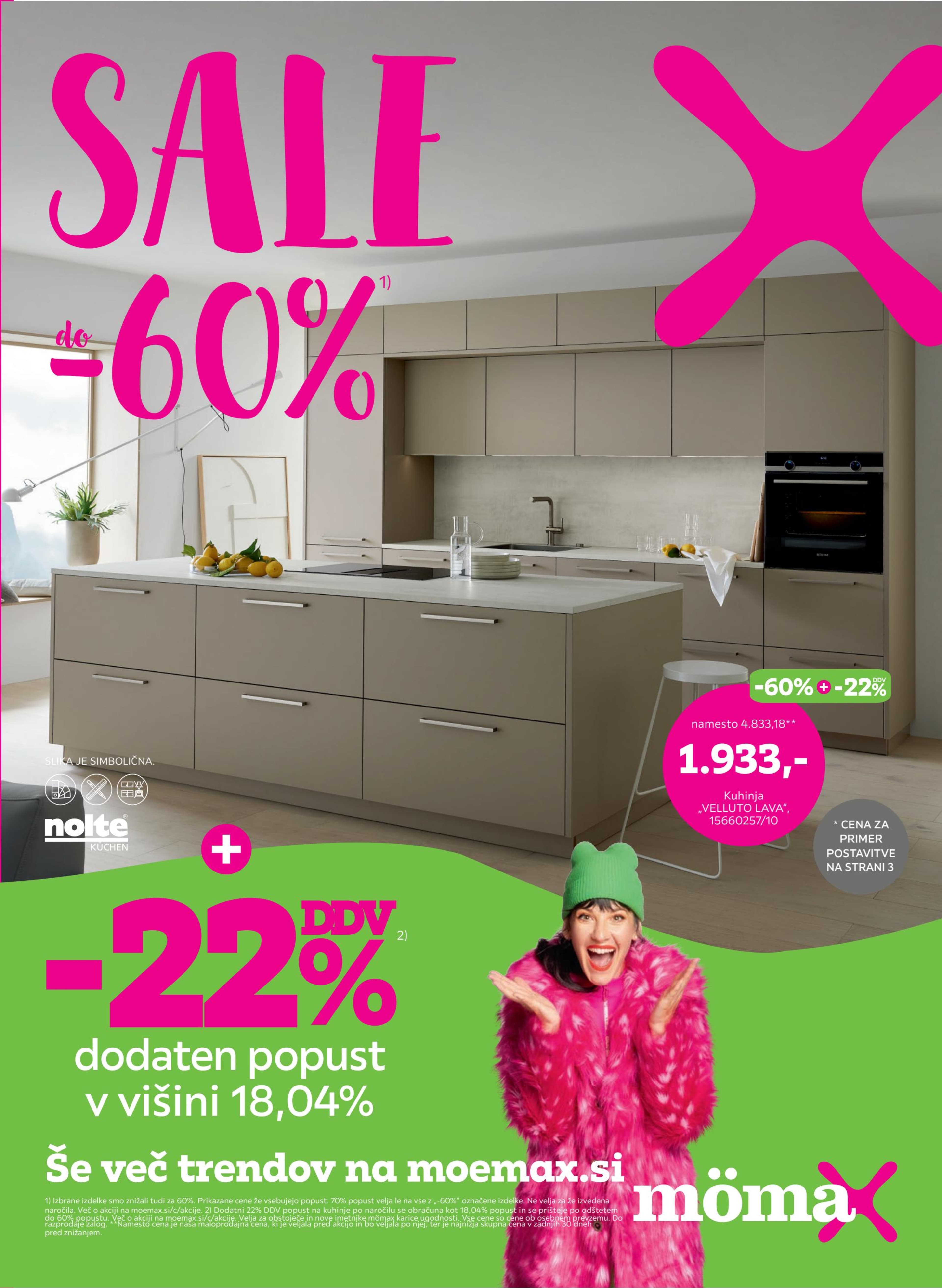 Page from catalog: Do -60% + -22% DDV na izbrane kuhinje