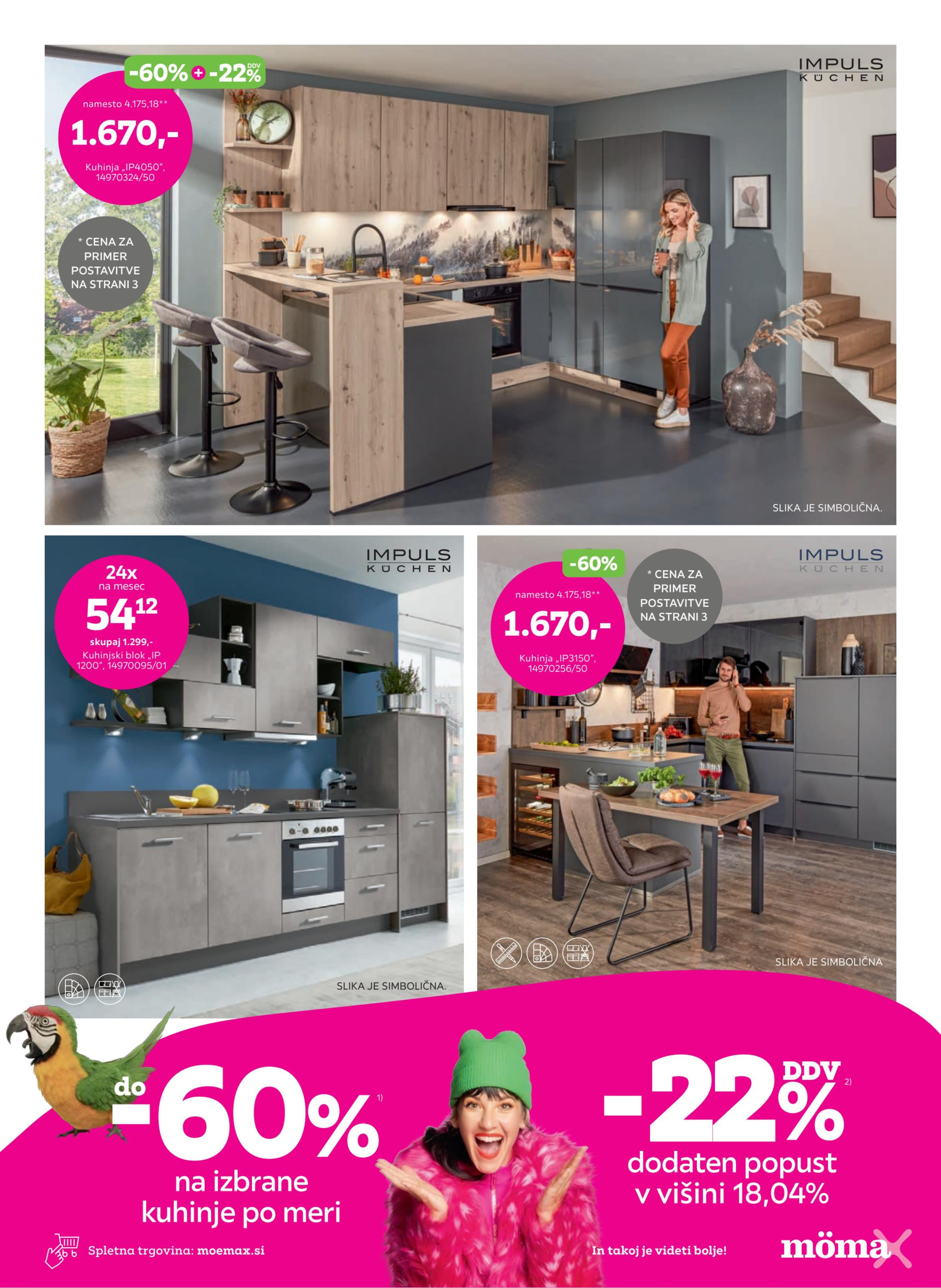 Page from catalog: Do -60% + -22% DDV na izbrane kuhinje