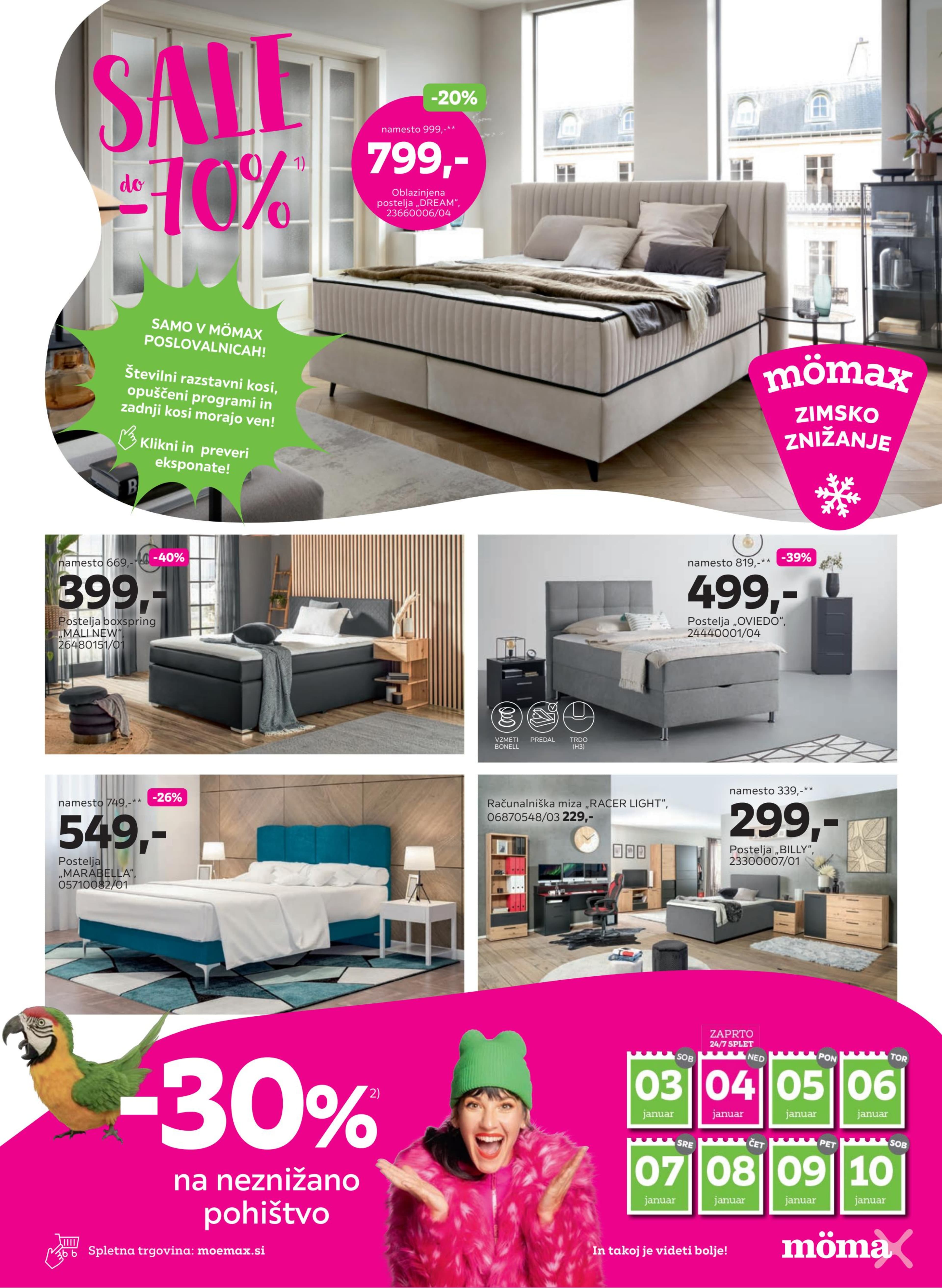 Page from catalog:  Do -70% na izbrano pohištvo