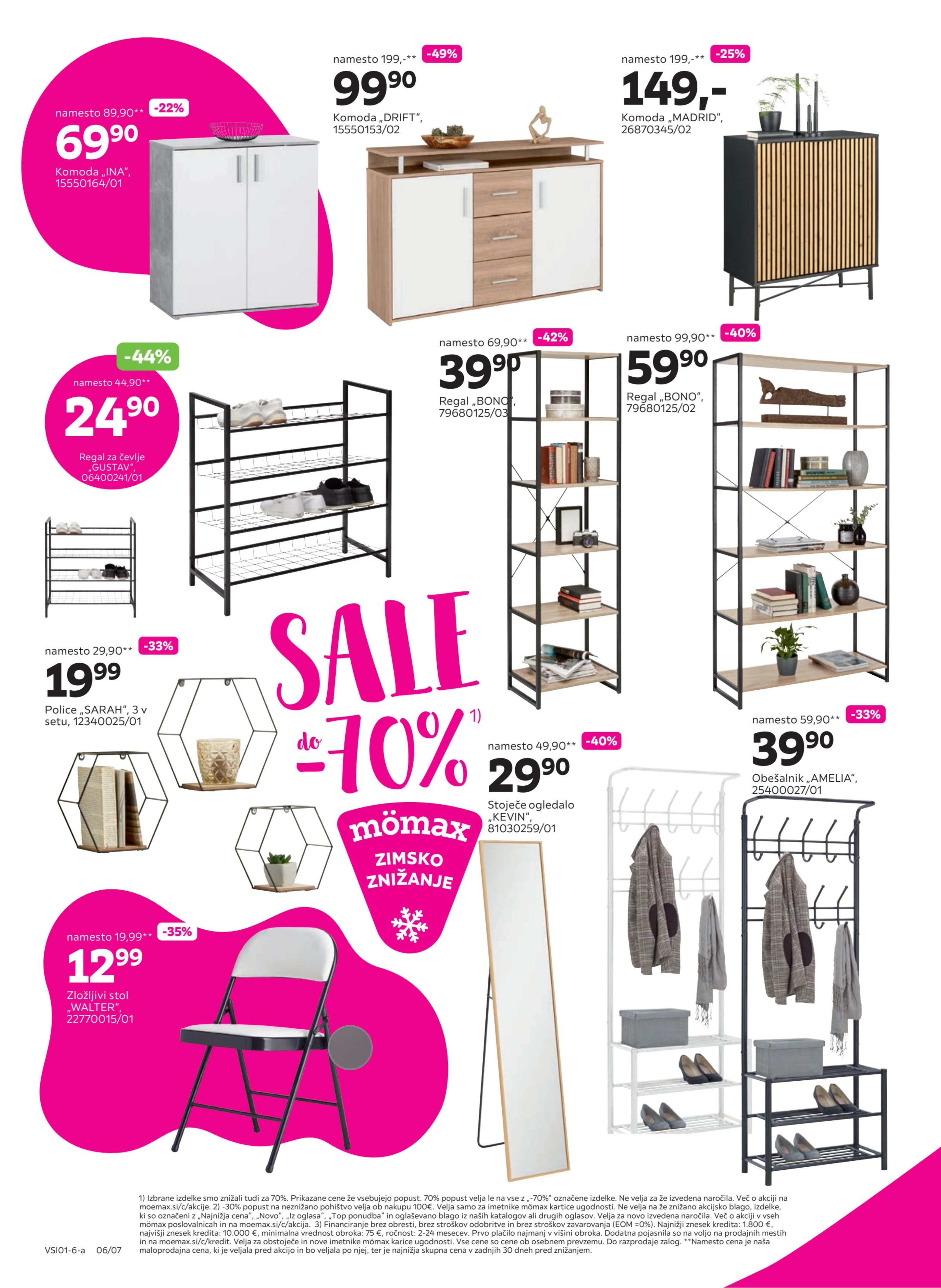 Page from catalog:  Do -70% na izbrano pohištvo
