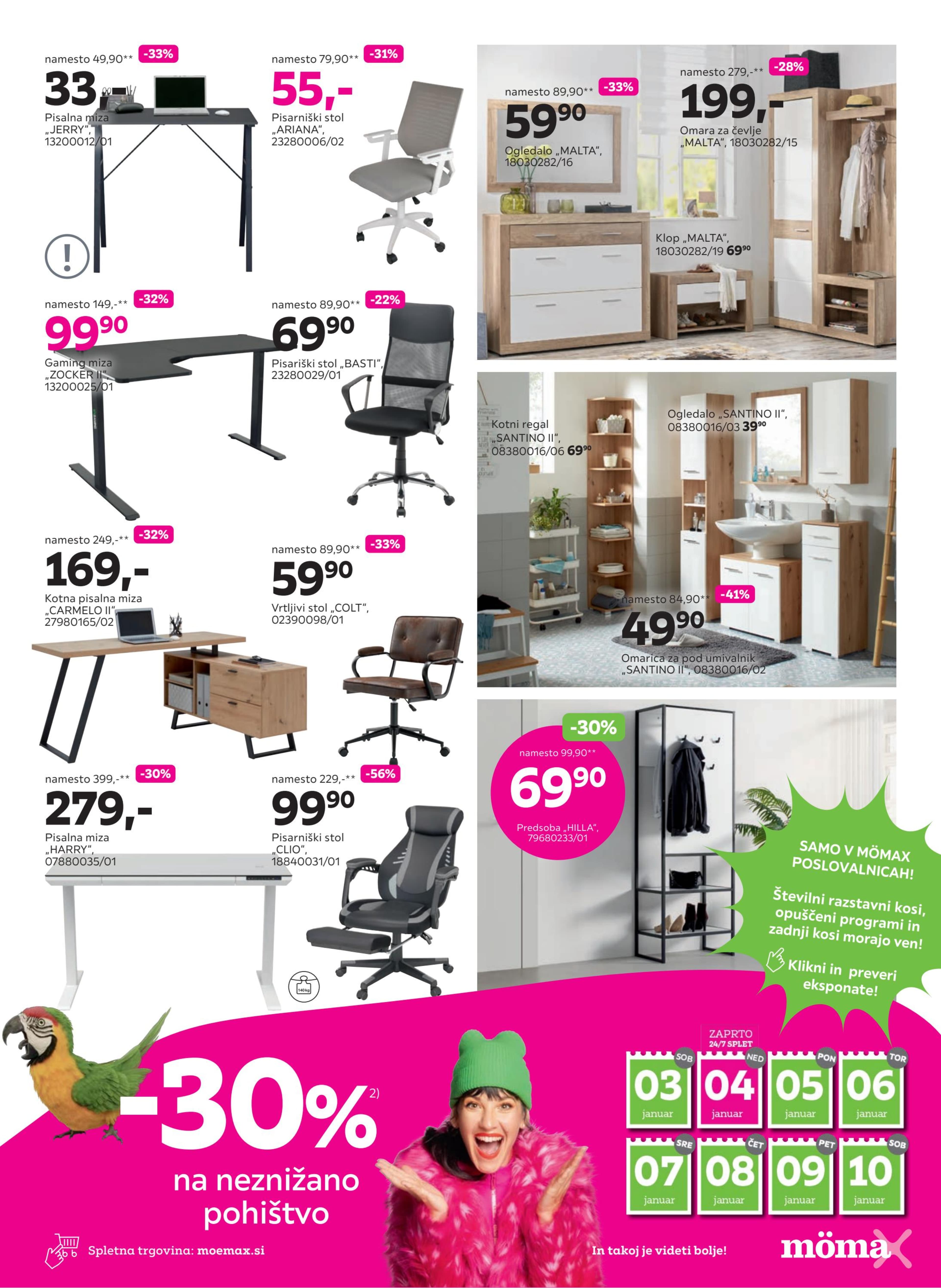 Page from catalog:  Do -70% na izbrano pohištvo