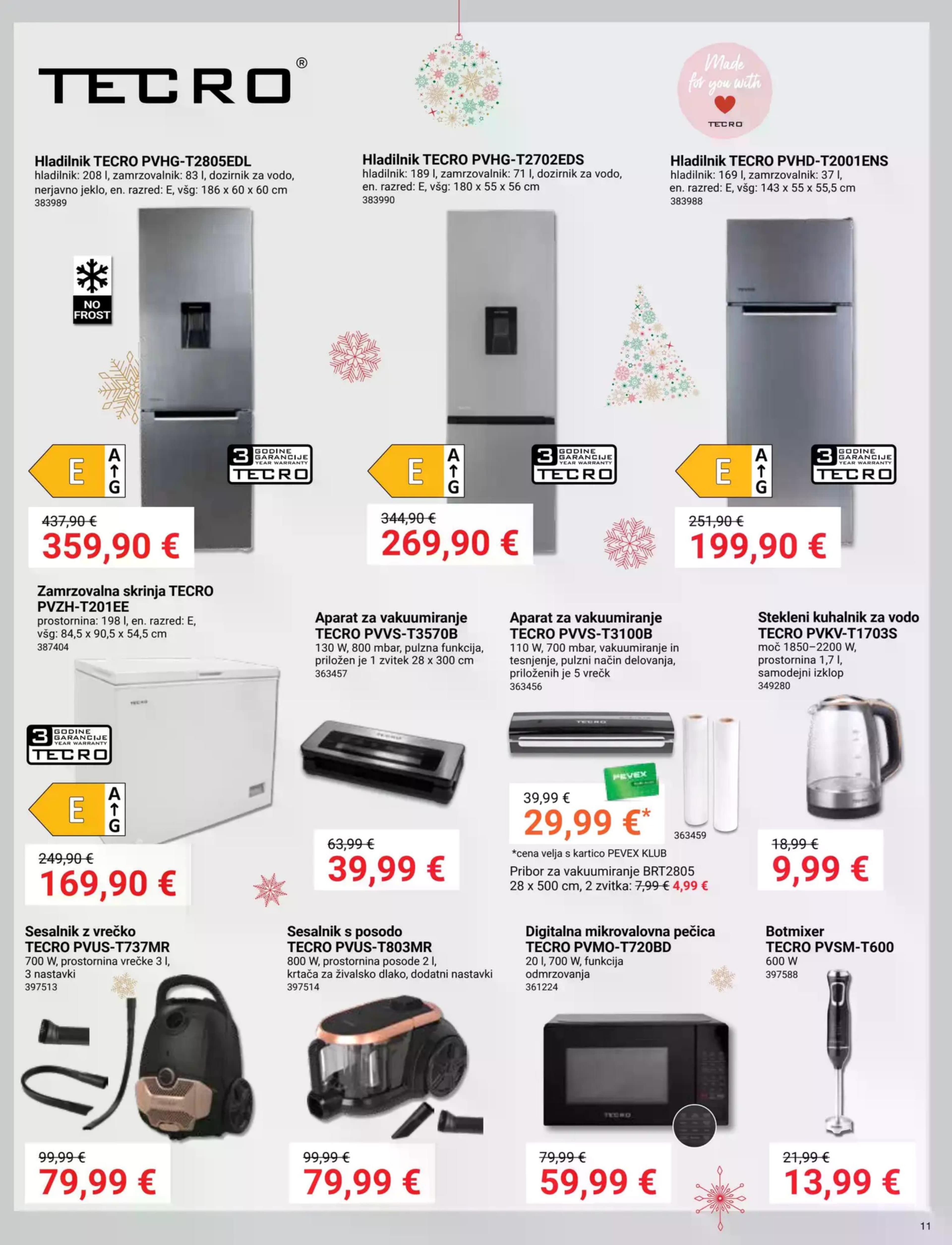 Stran 11. Pevex kataloga - Akcije od 27.11. do 31.12.2025.