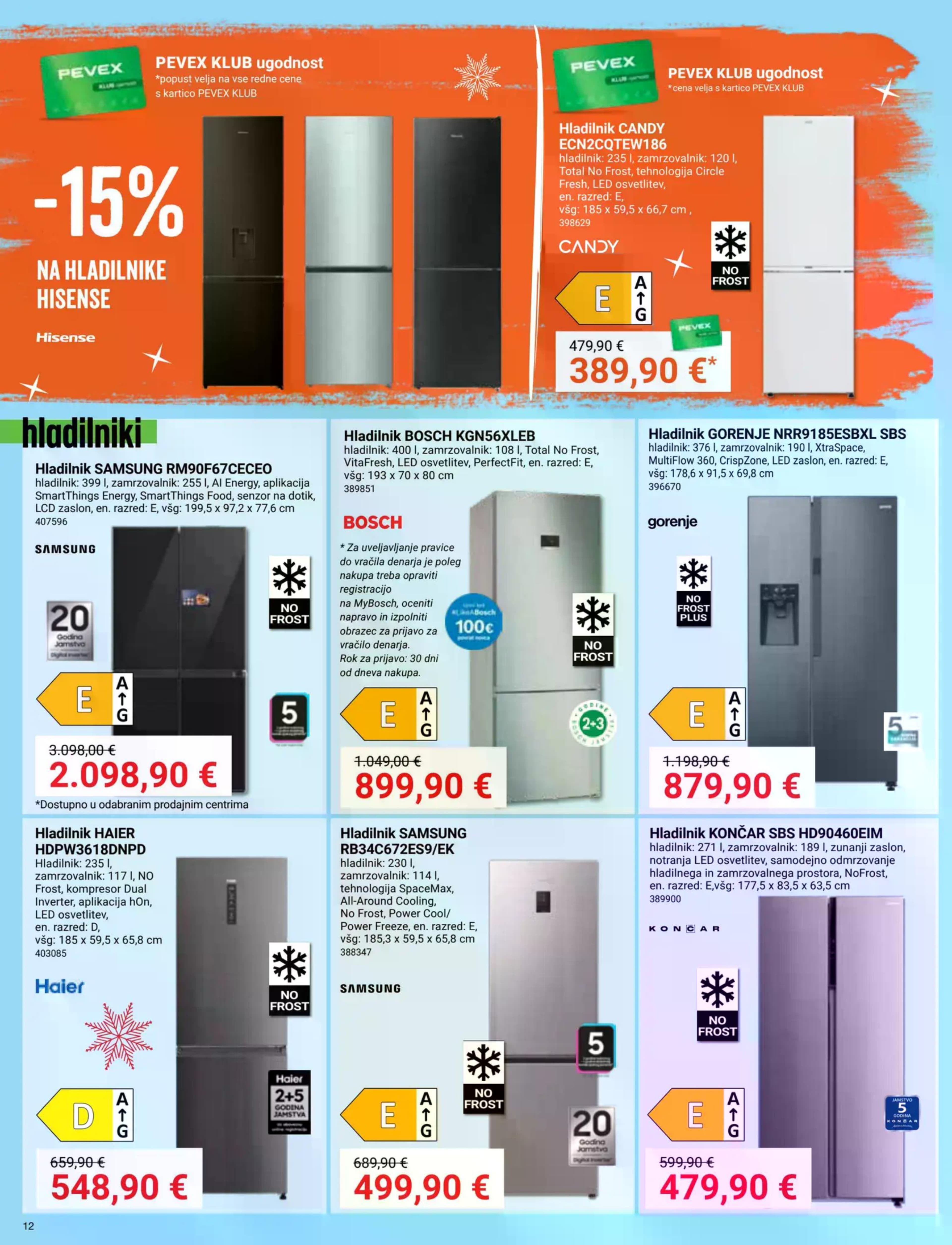 Stran 12. Pevex kataloga - Akcije od 27.11. do 31.12.2025.