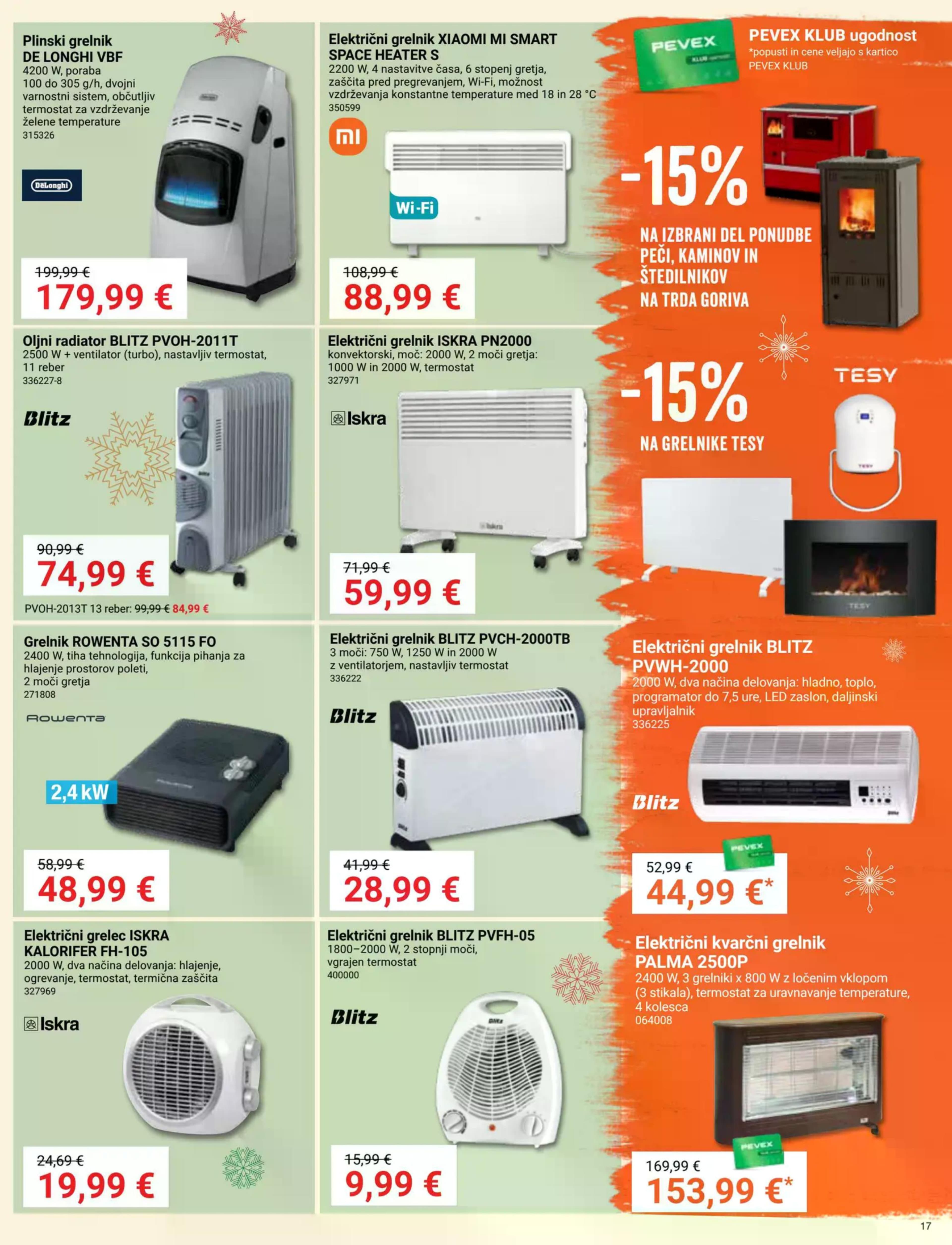 Stran 17. Pevex kataloga - Akcije od 27.11. do 31.12.2025.