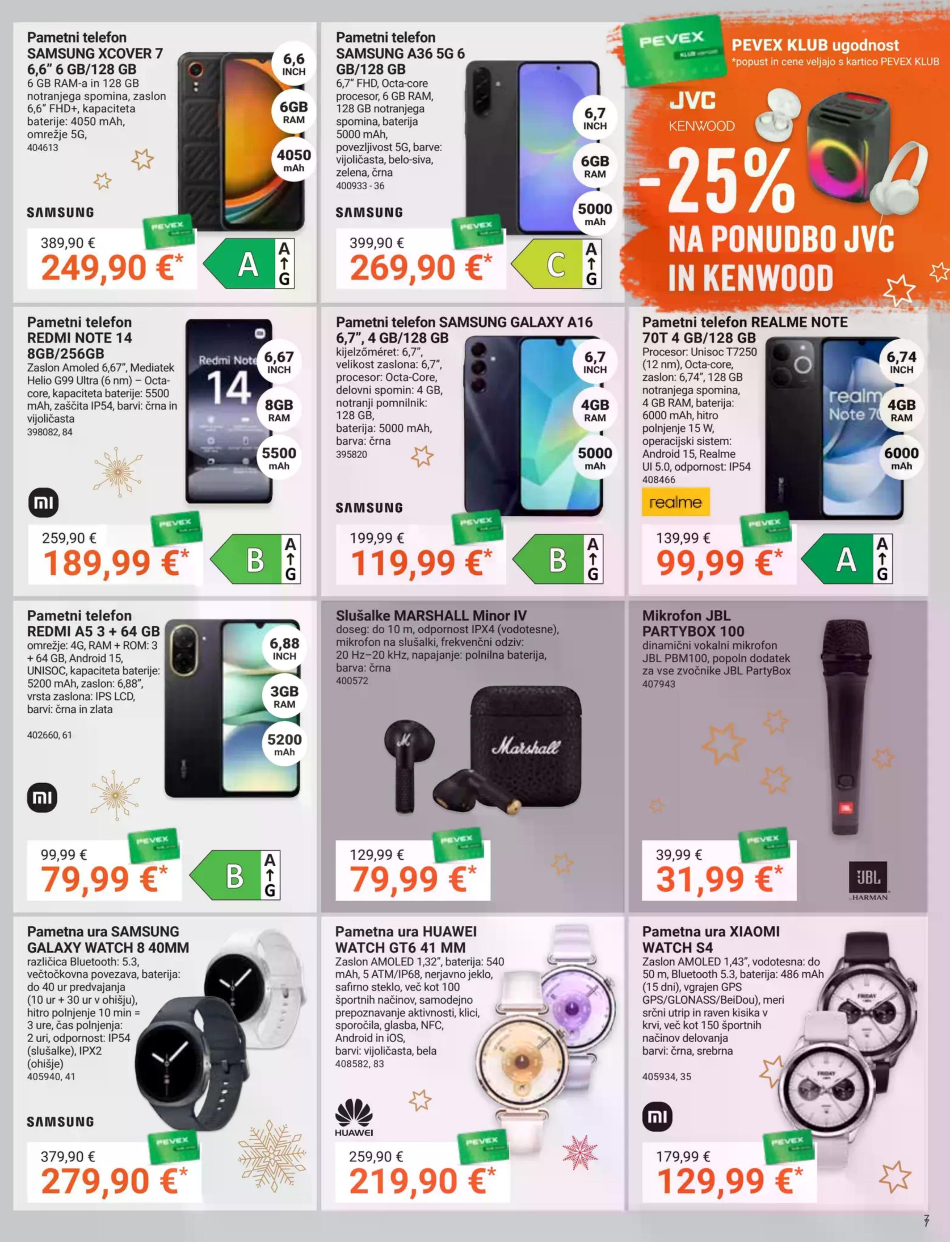 Stran 7. Pevex kataloga - Akcije od 27.11. do 31.12.2025.