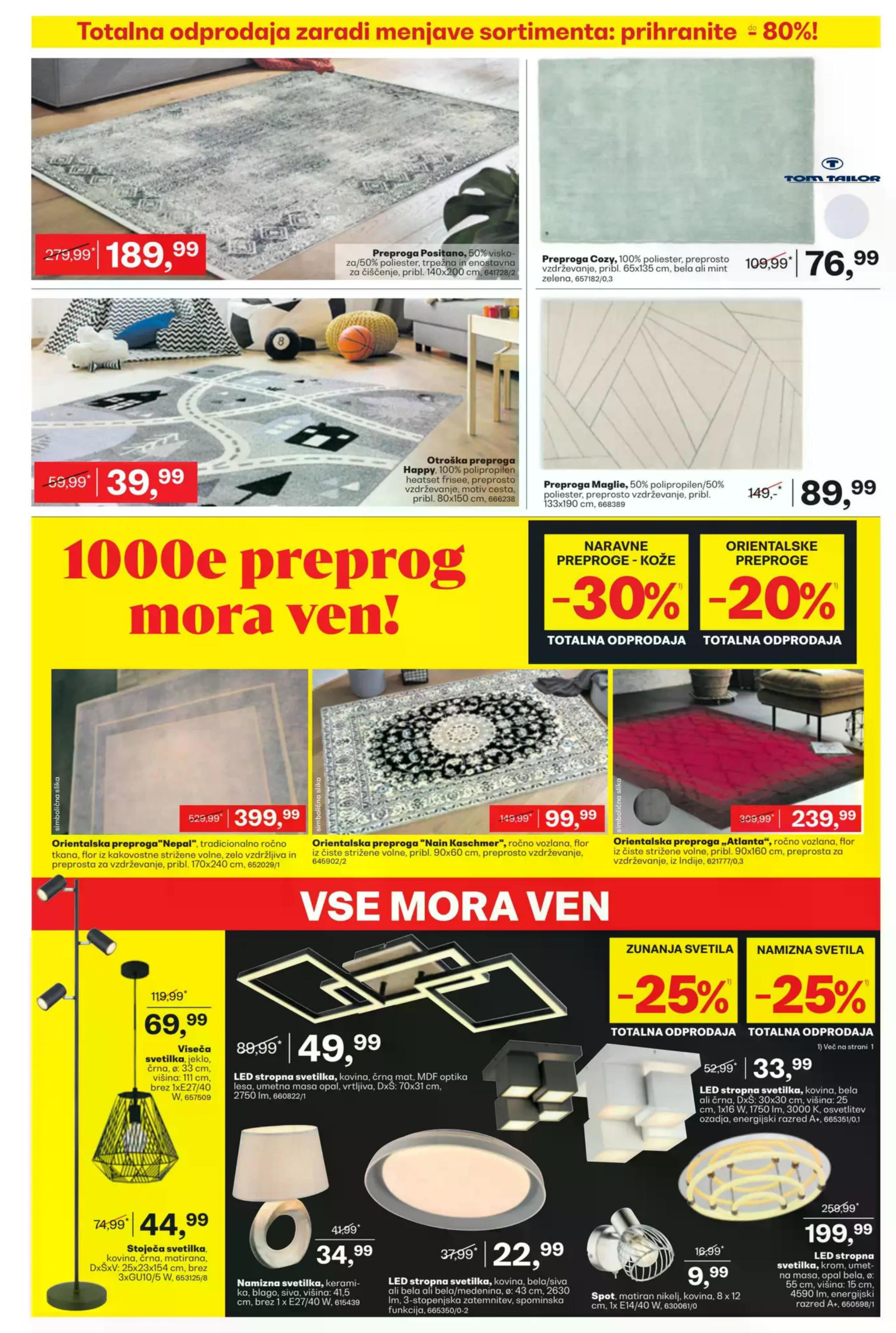 Page from catalog: Totalna odprodaja