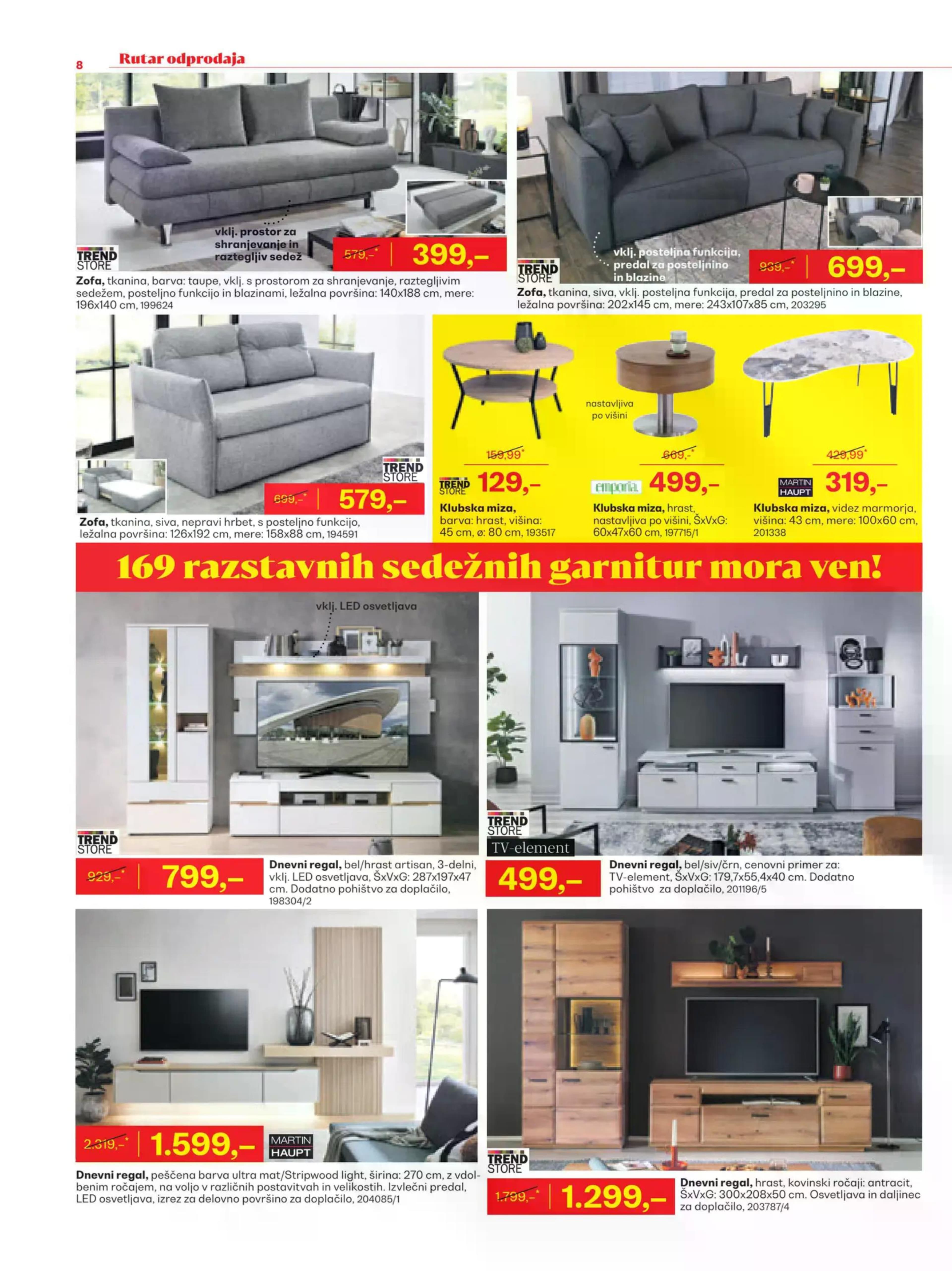 Page from catalog: Odprodaja