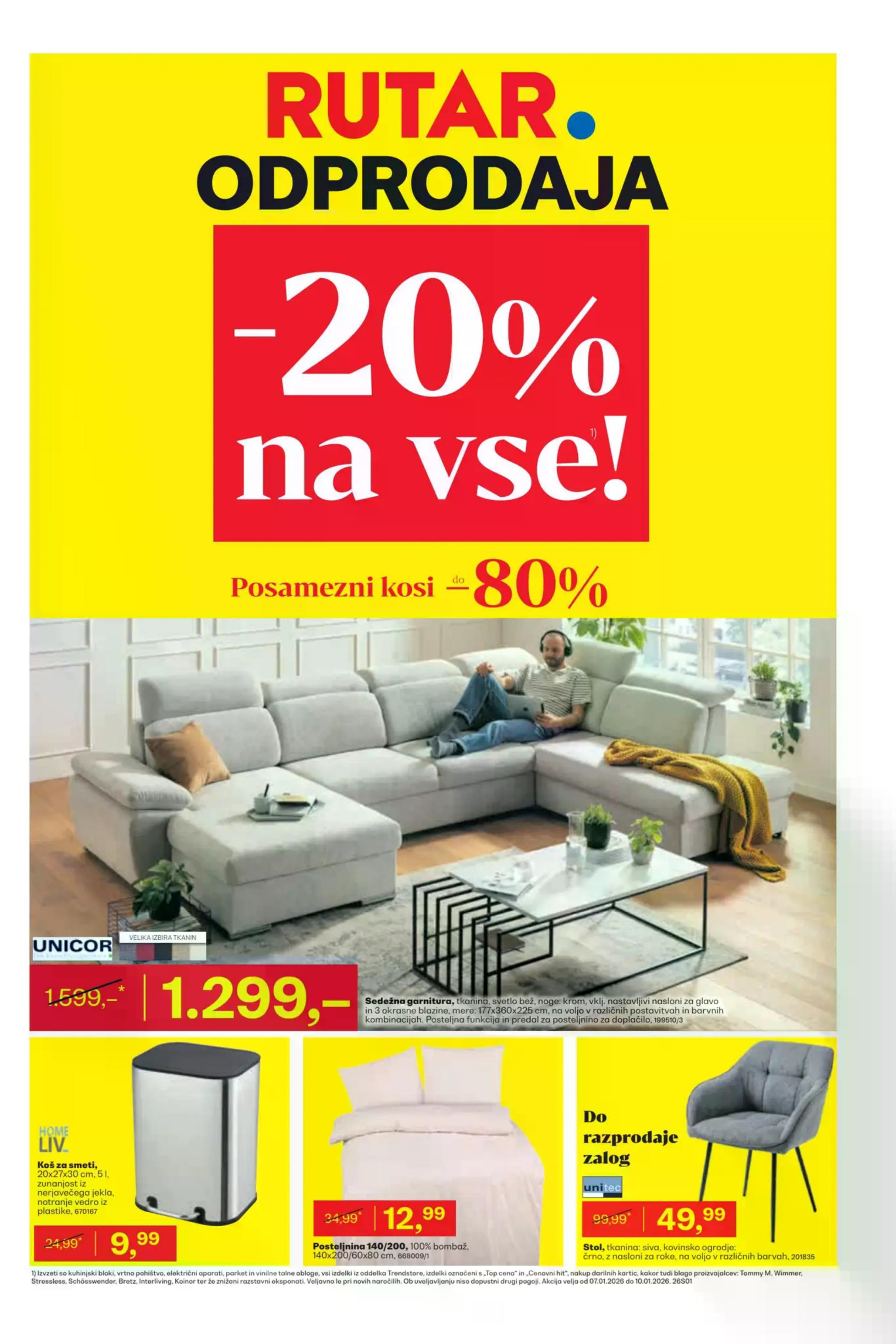 Stran 1. Rutar kataloga - Odprodaja