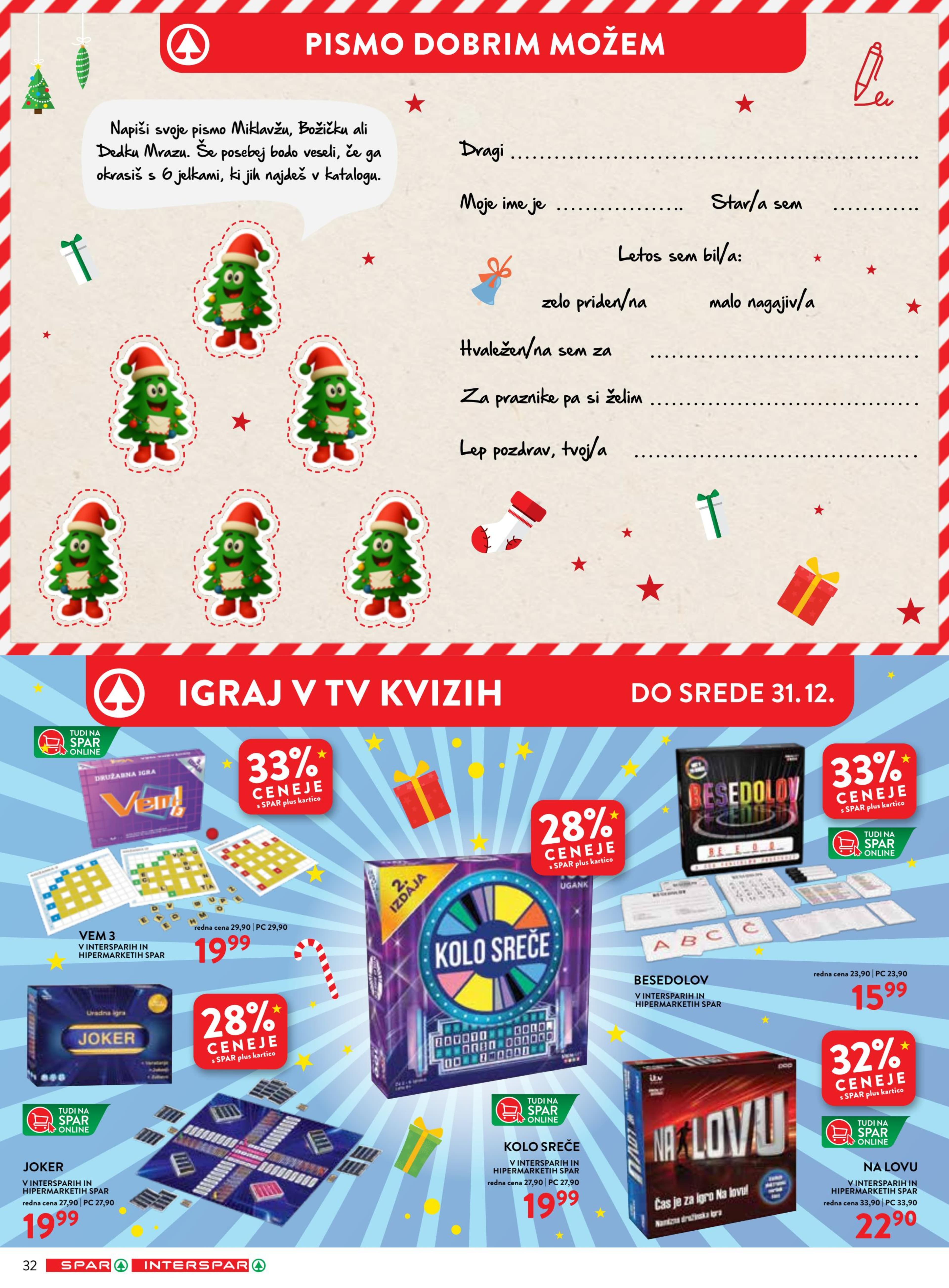 Stran 32. Spar kataloga - Akcije od 12.11. do 31.12.2025.