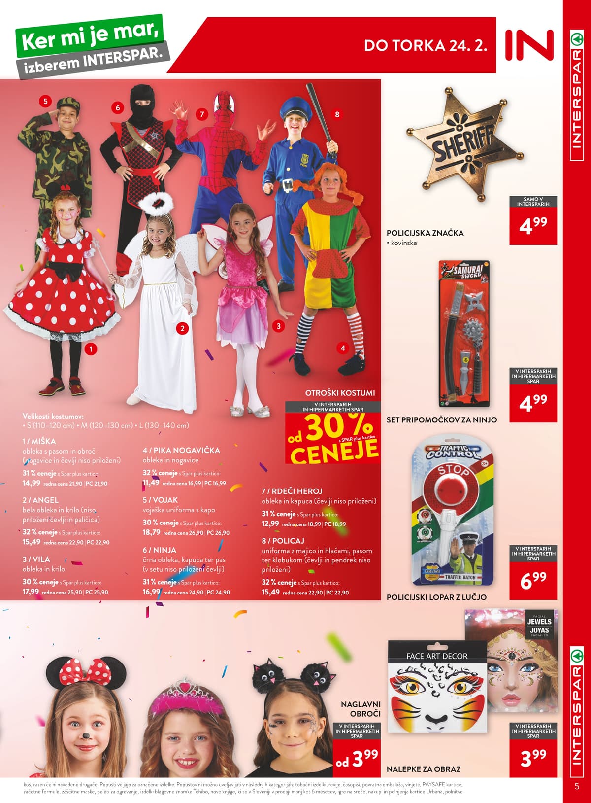 Stran 5. Spar kataloga - Interspar Vse Za Pust od 14.02.2026.