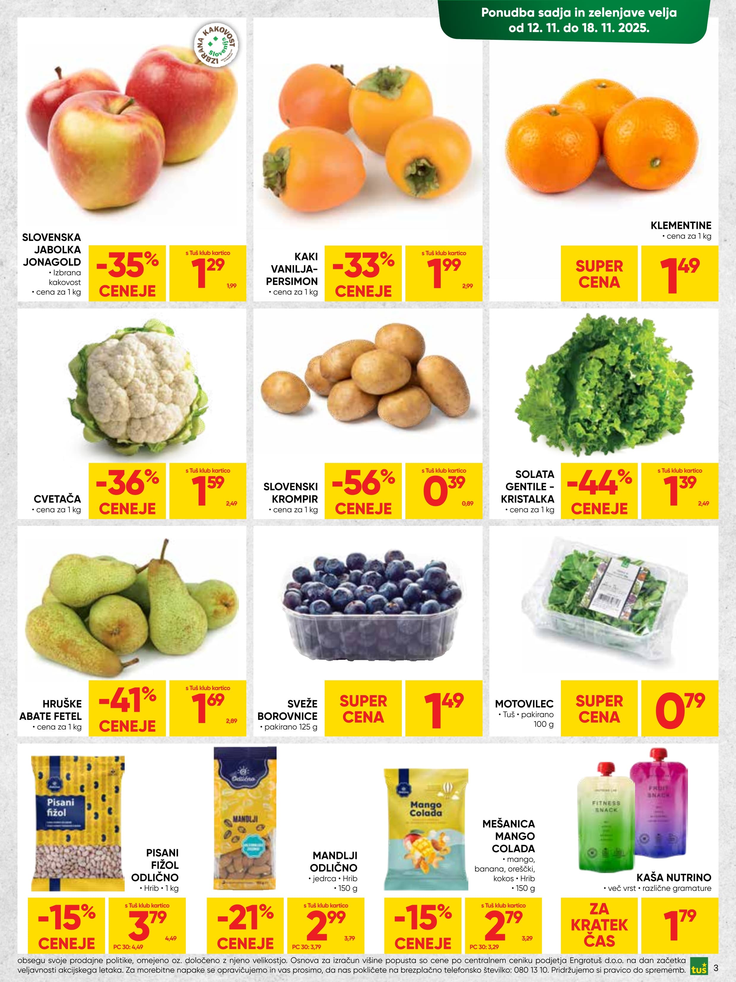 Stran 3. Tuš kataloga - Akcije od 12.11. do 25.11.2025.