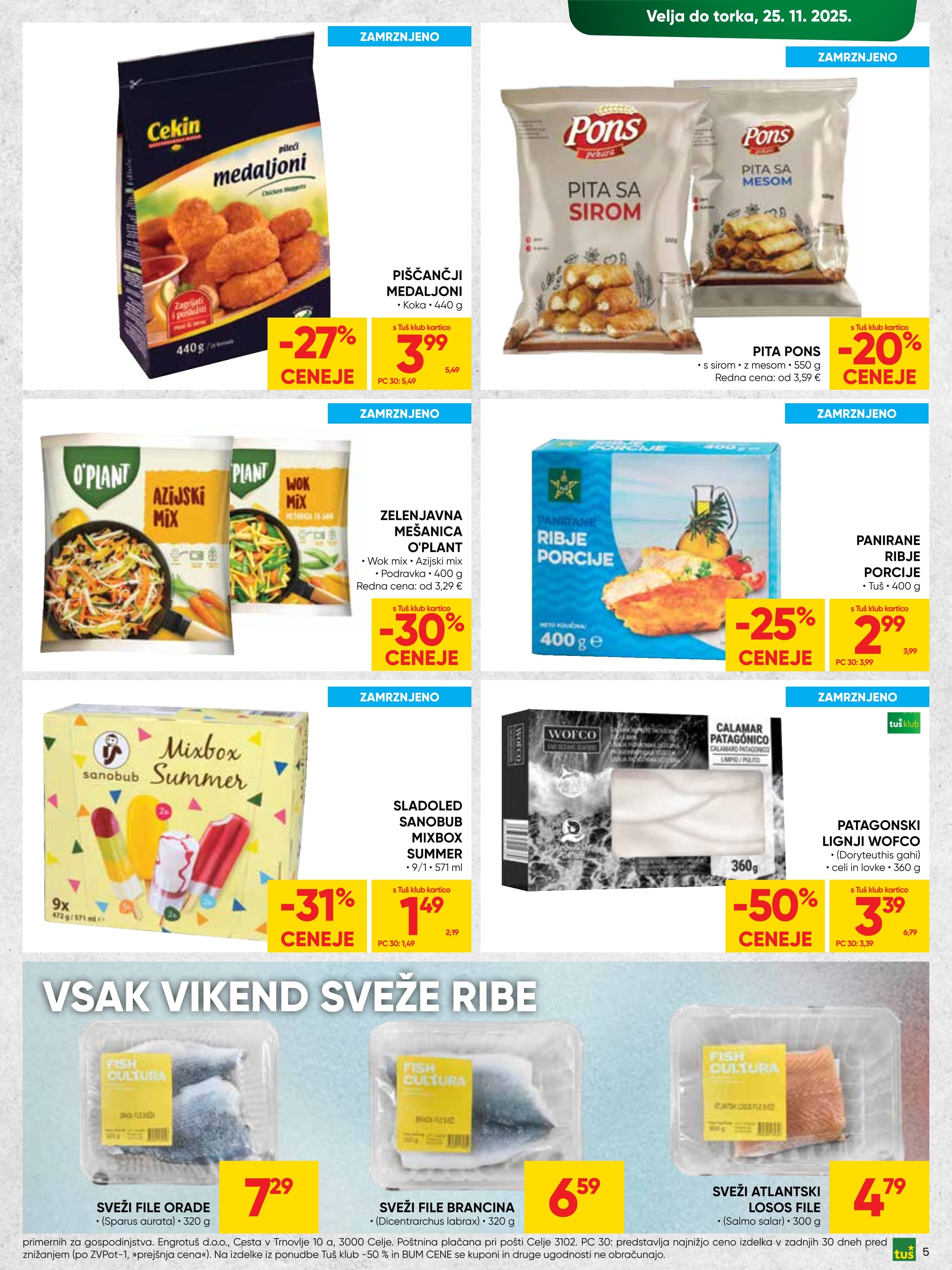 Stran 5. Tuš kataloga - Akcije od 12.11. do 25.11.2025.
