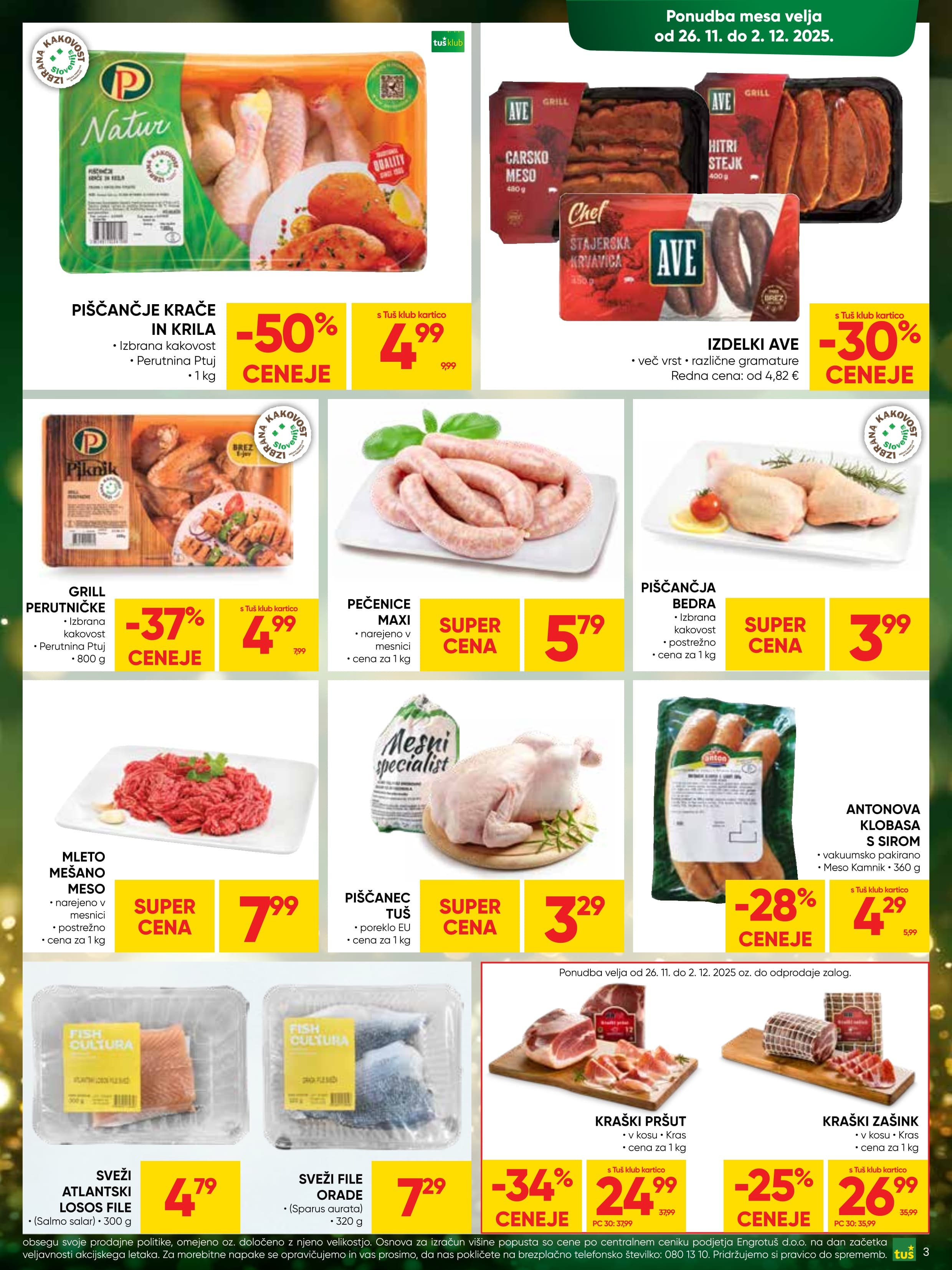 Stran 3. Tuš kataloga - Akcije od 26.11. do 09.12.2025.