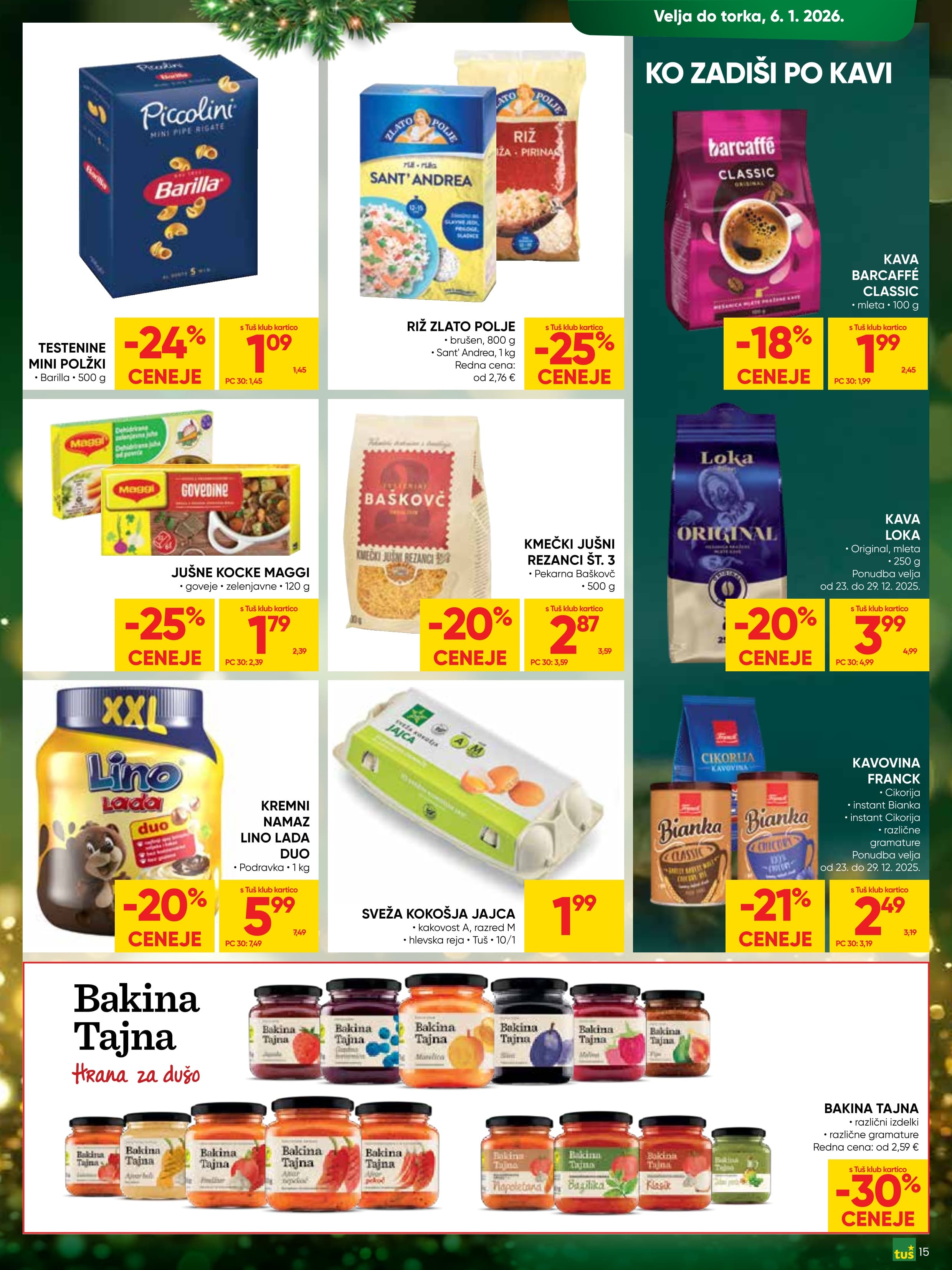 Page from catalog: Praznični prihranki