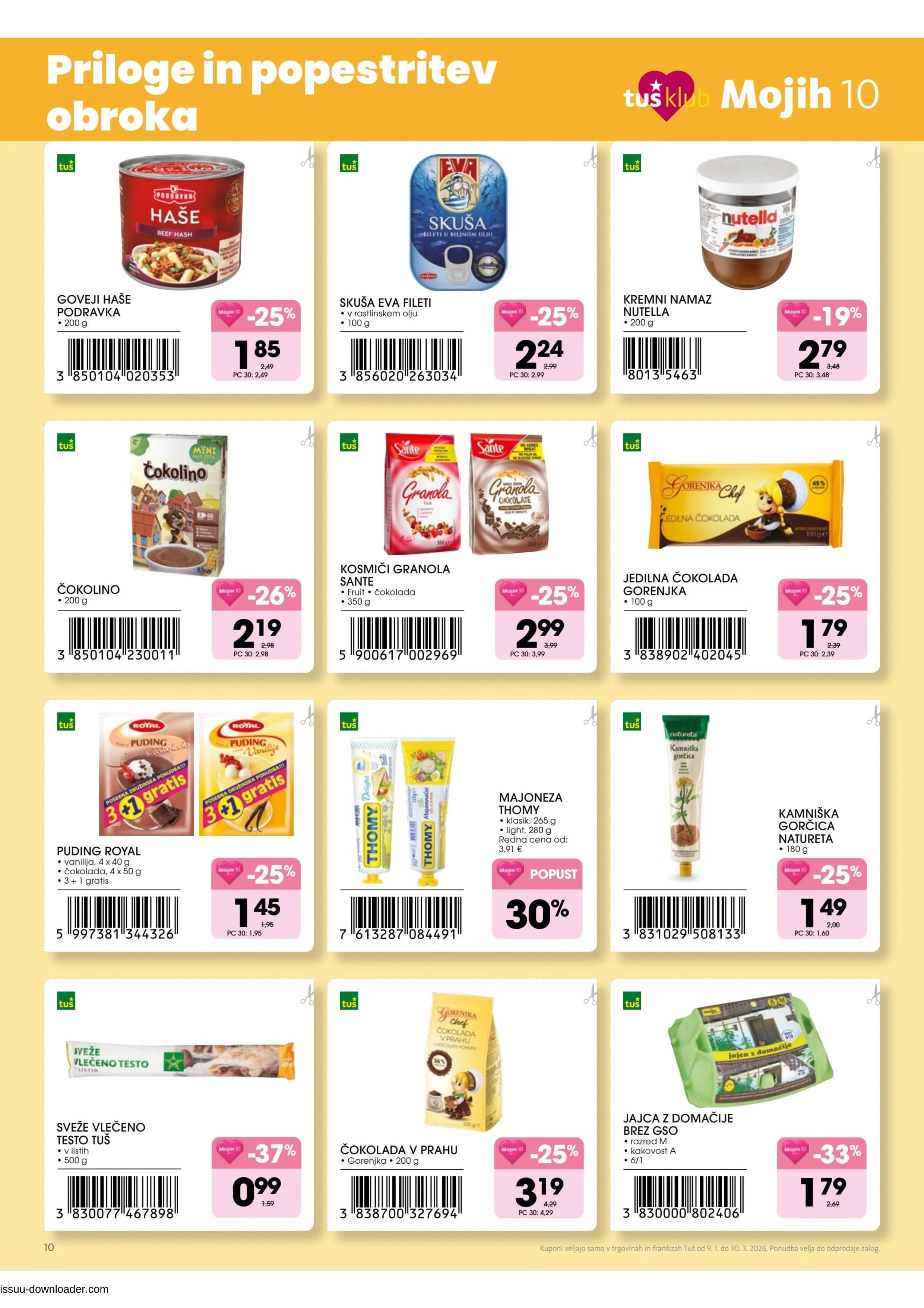 Stran 10. Tuš kataloga - Mojih 10