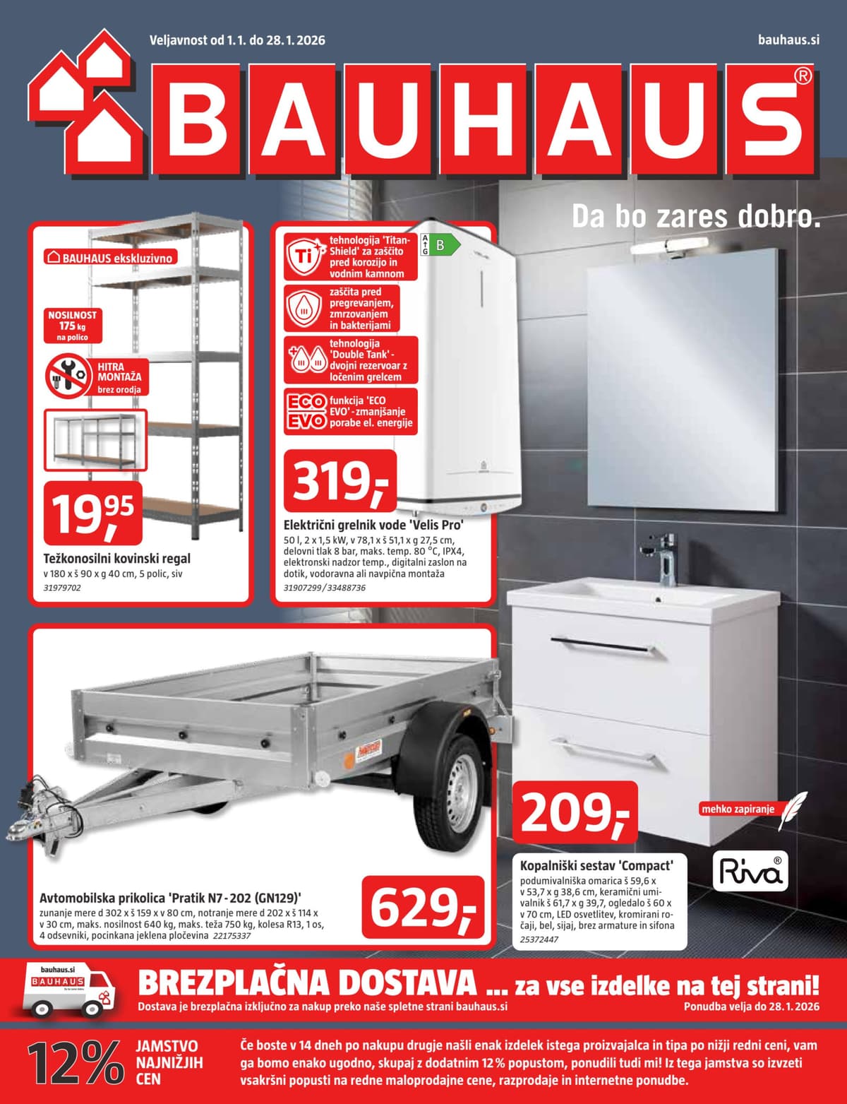 Stran 1. Bauhaus kataloga - Januar 2026. od 01.03.2026.