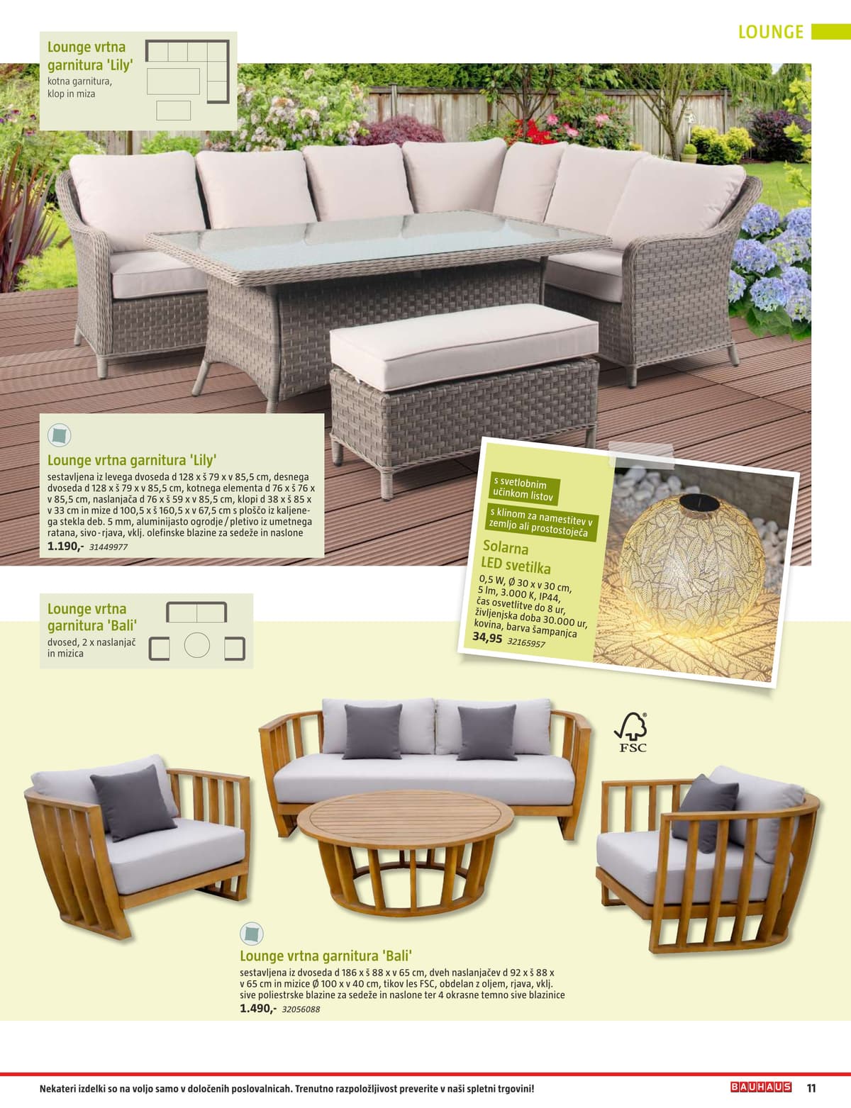 Stran 11. Bauhaus kataloga - Vrtno Pohištvo od 28.04.2026.