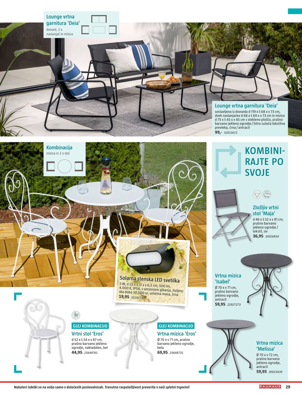 Stran 29. Bauhaus kataloga - Vrtno Pohištvo