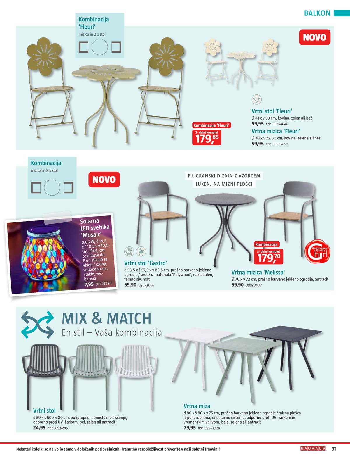 Stran 31. Bauhaus kataloga - Vrtno Pohištvo od 28.04.2026.