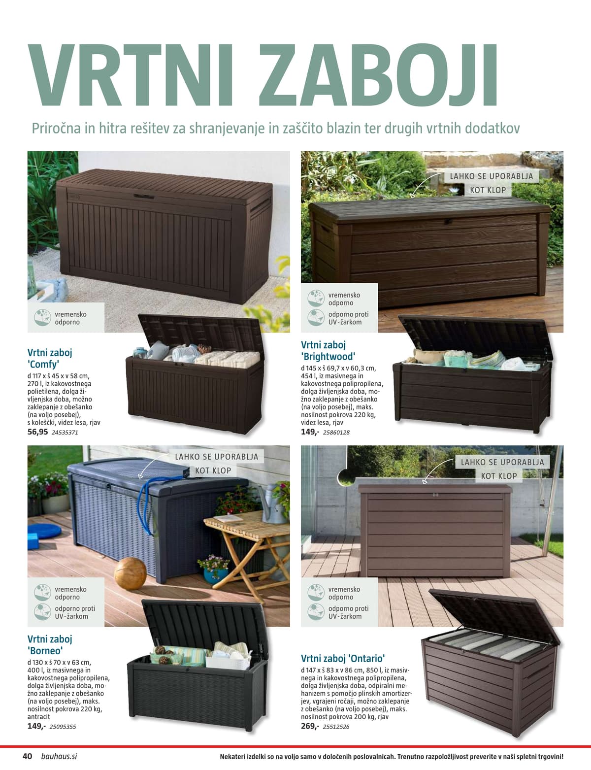 Stran 40. Bauhaus kataloga - Vrtno Pohištvo od 28.04.2026.