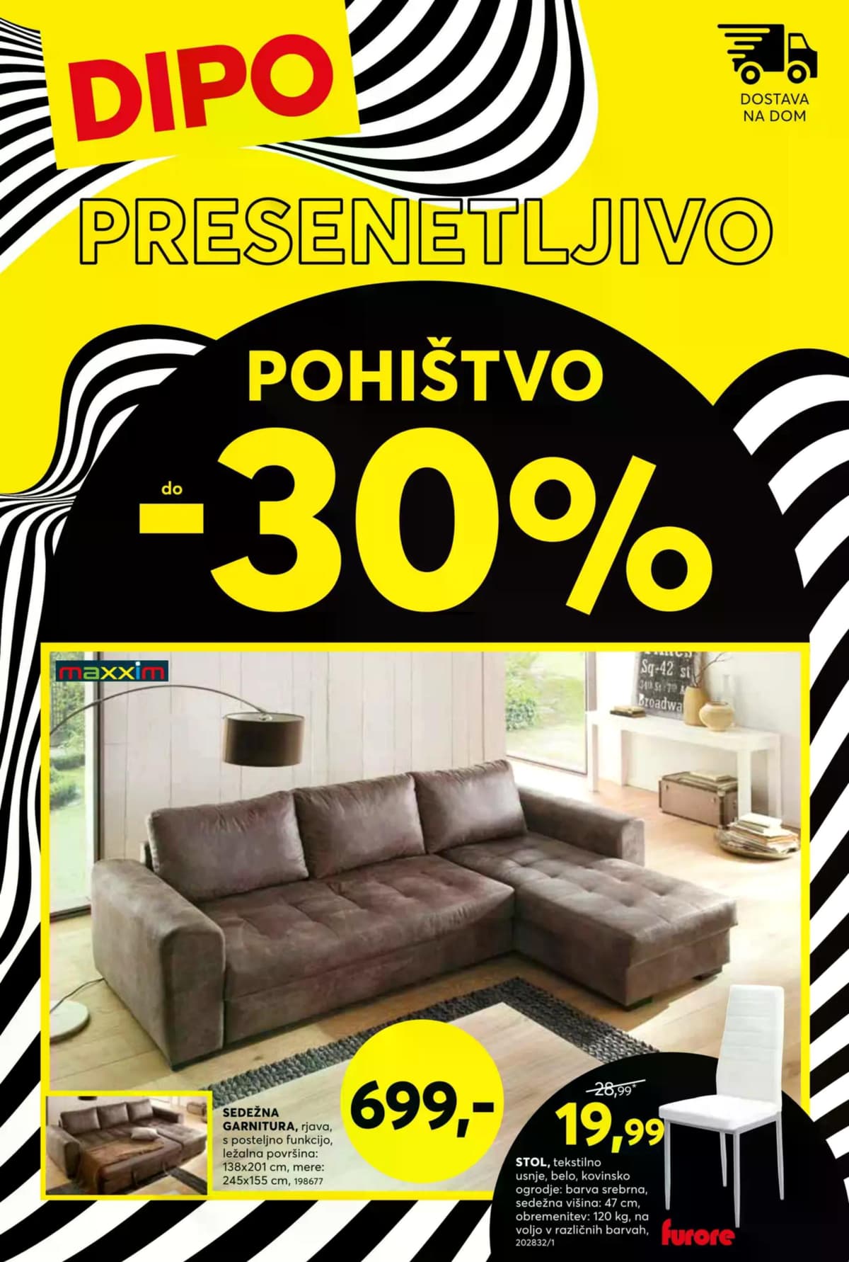 Presenetljivo pohištvo do -30%