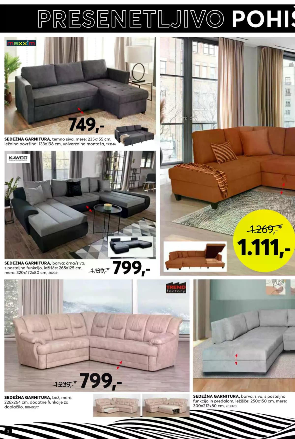 Stran 2. Dipo kataloga - Presenetljivo pohištvo do -30%