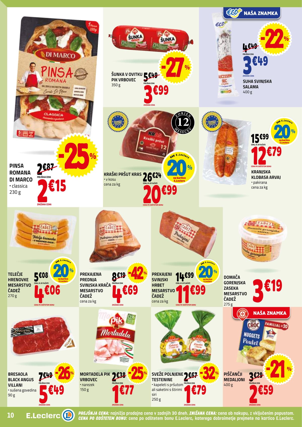 Stran 10. E.Leclerc kataloga - Akcijska ponudba