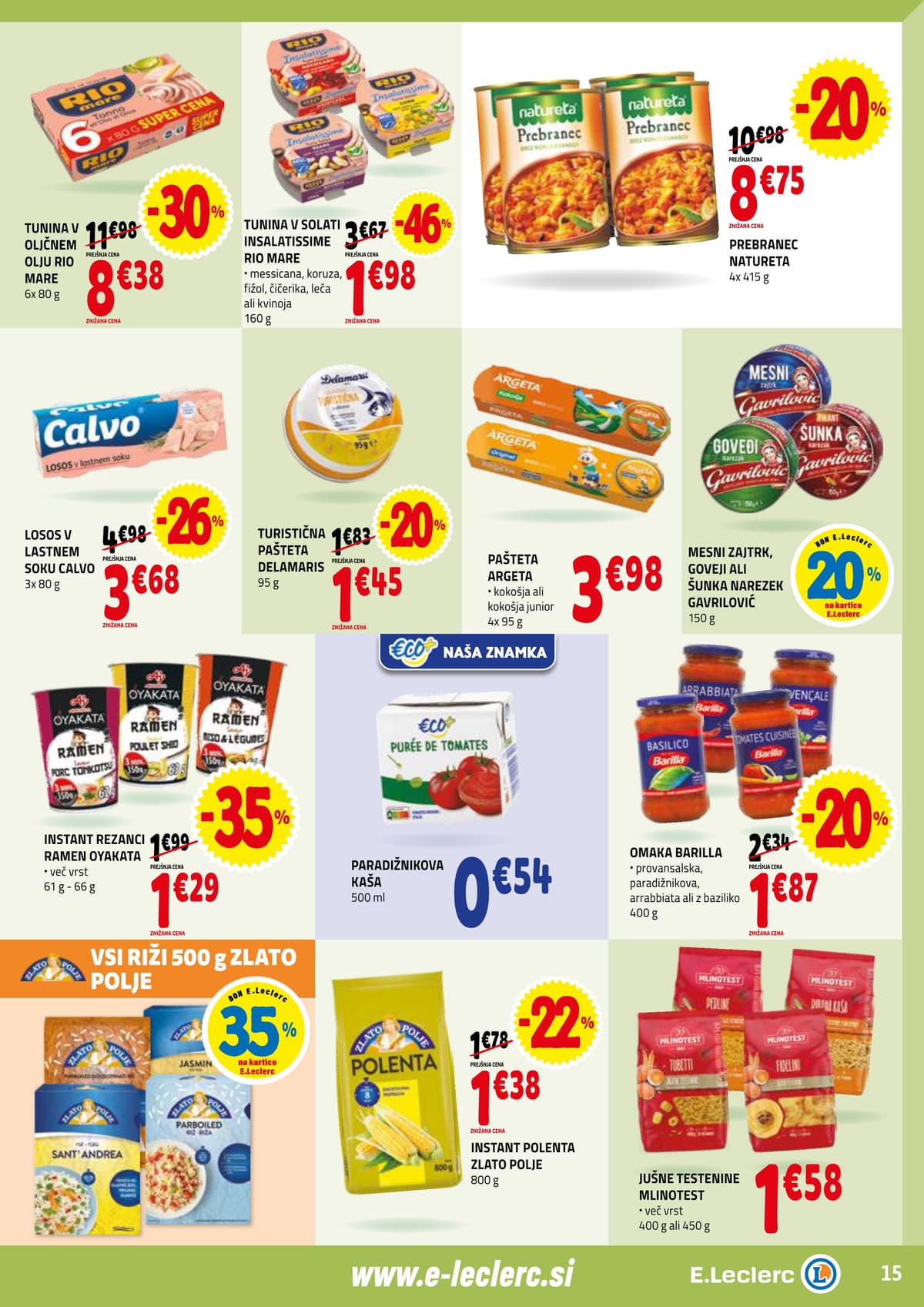 Stran 15. E.Leclerc kataloga - Akcijska ponudba od 01.03.2026.