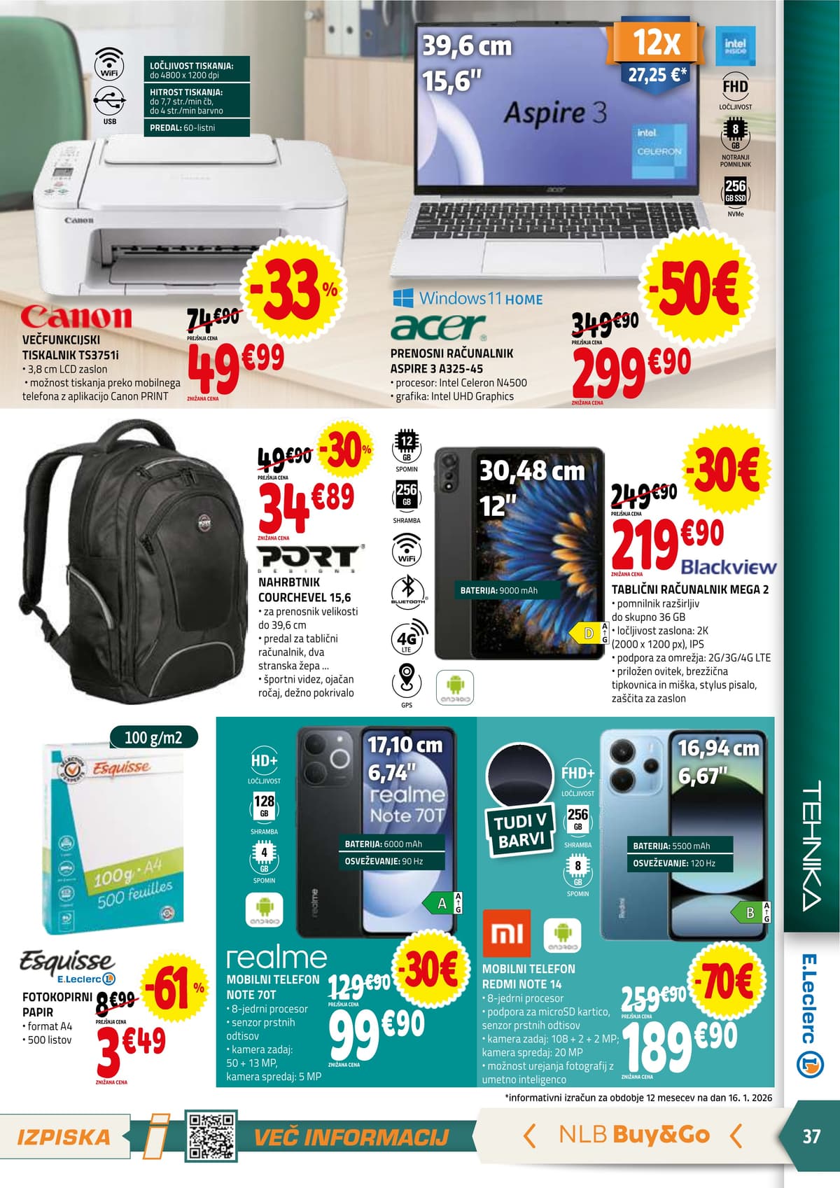 Stran 37. E.Leclerc kataloga - Tedenska Akcija od 05.03.2026.