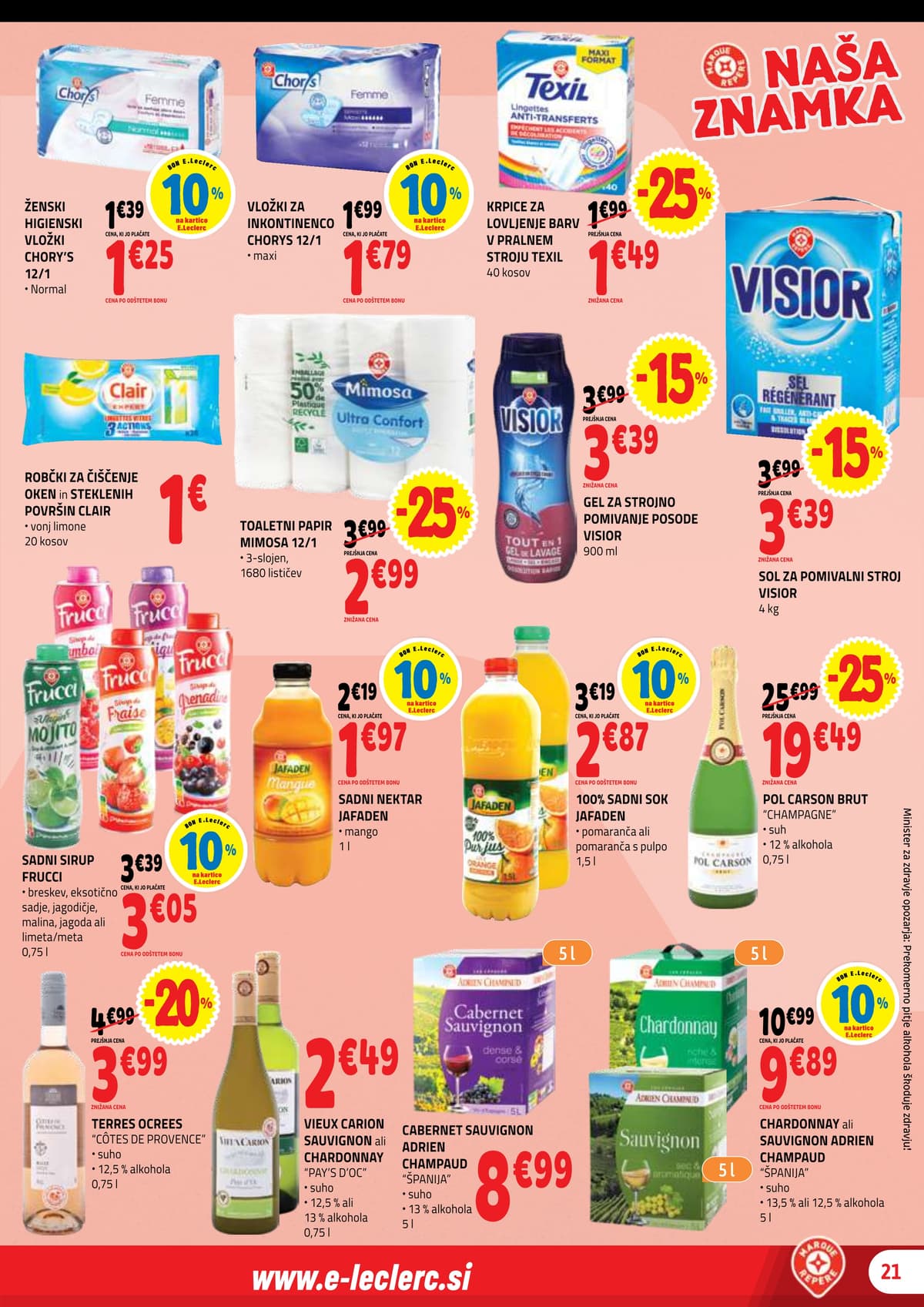 Stran 21. E.Leclerc kataloga - Ackijska Ponudba